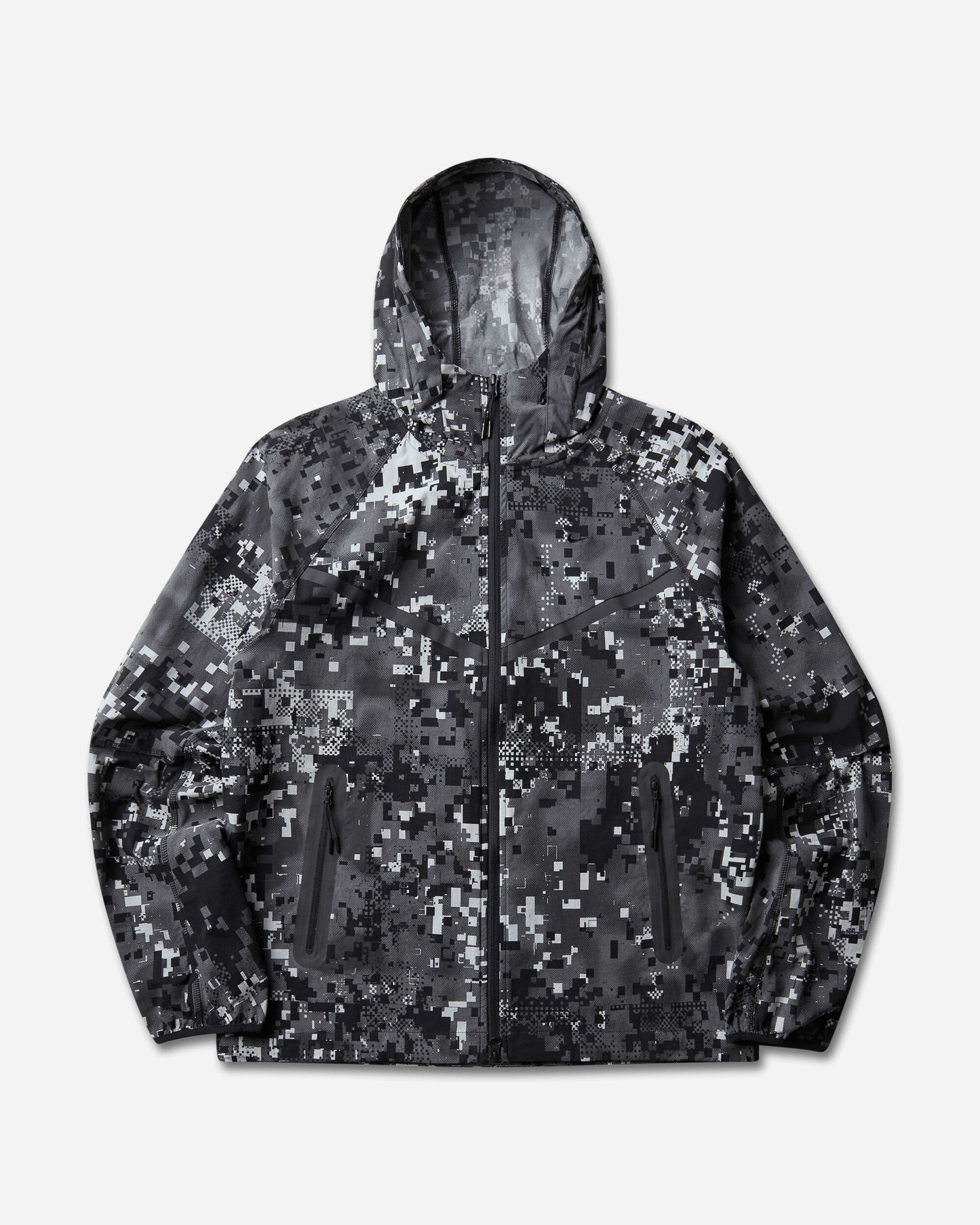 Nike M Nk Tch Df Wvn Wr Fz Jkt Aop Lt Smoke Grey/Black Sweatshirts Hoodies IM5709-077