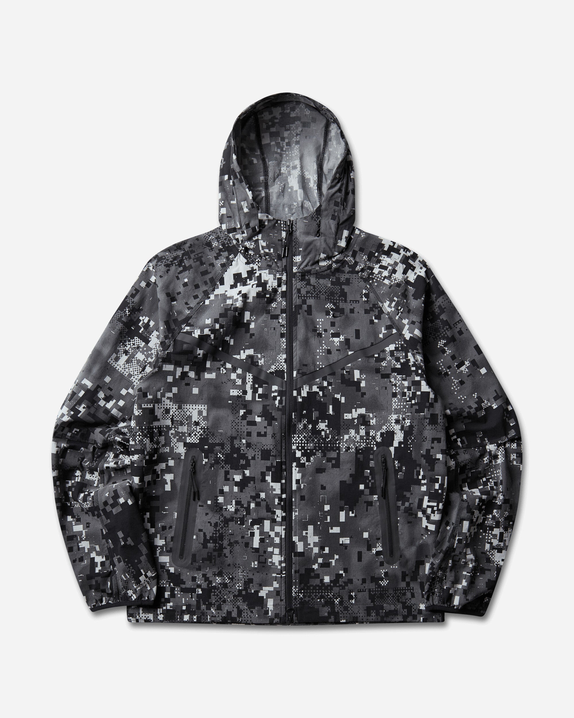 Nike M Nk Tch Df Wvn Wr Fz Jkt Aop Lt Smoke Grey/Black Sweatshirts Hoodies IM5709-077