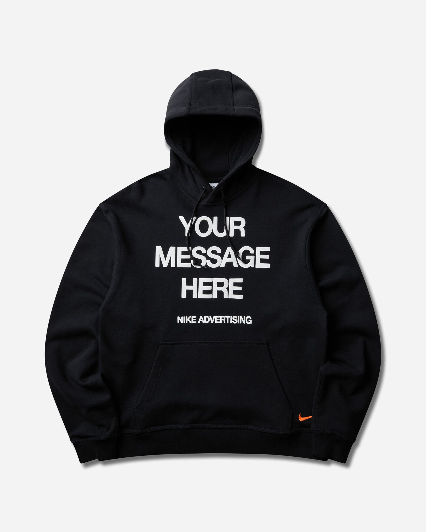 Nike M Nk Ymh Po Gfx Flc Hoodie Black/White/Safety Orange Sweatshirts Hoodies IO1648-010