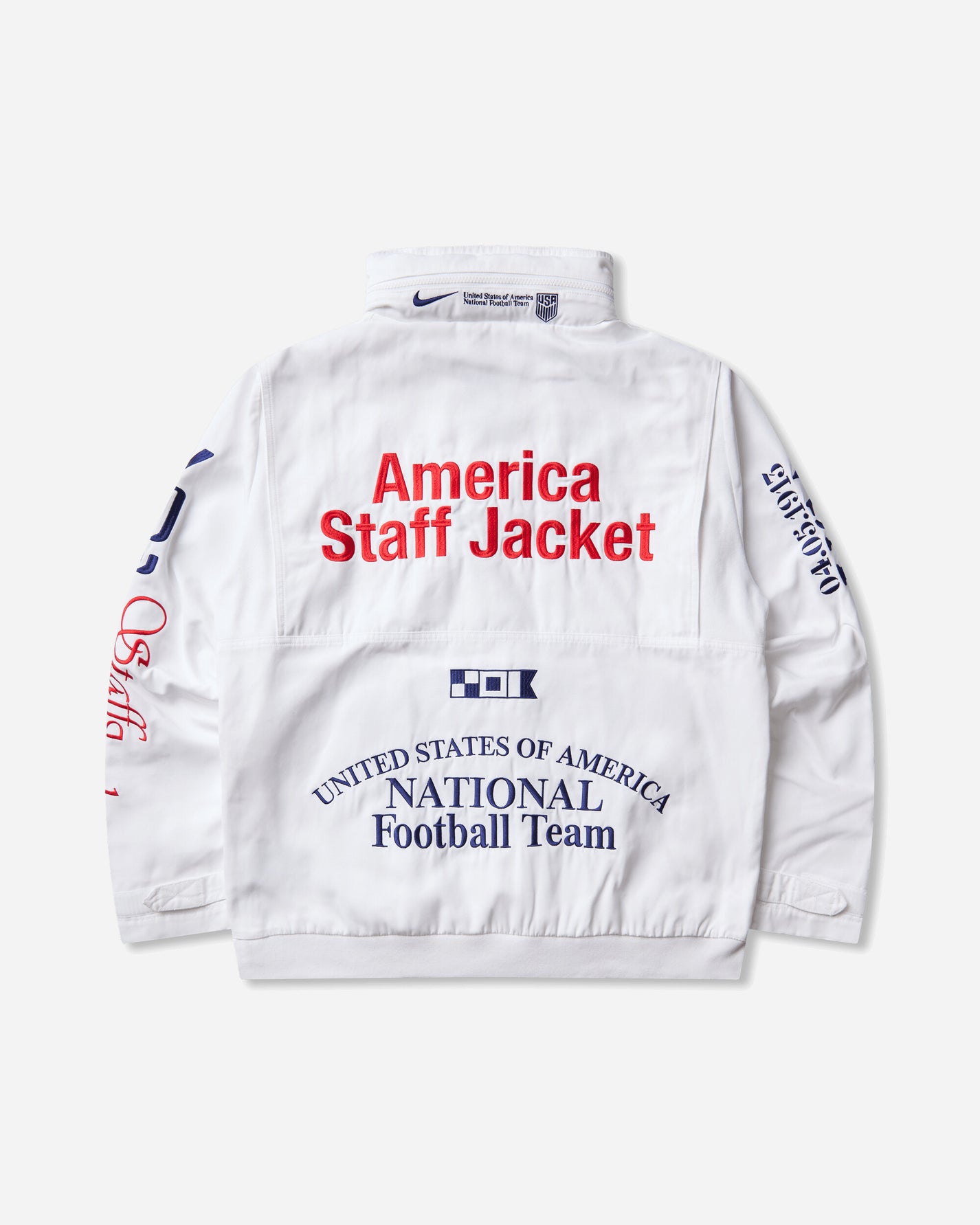 Nike Usx M Staff Wvn Jkt White/Deep Royal Blue Coats and Jackets Jackets II9805-100