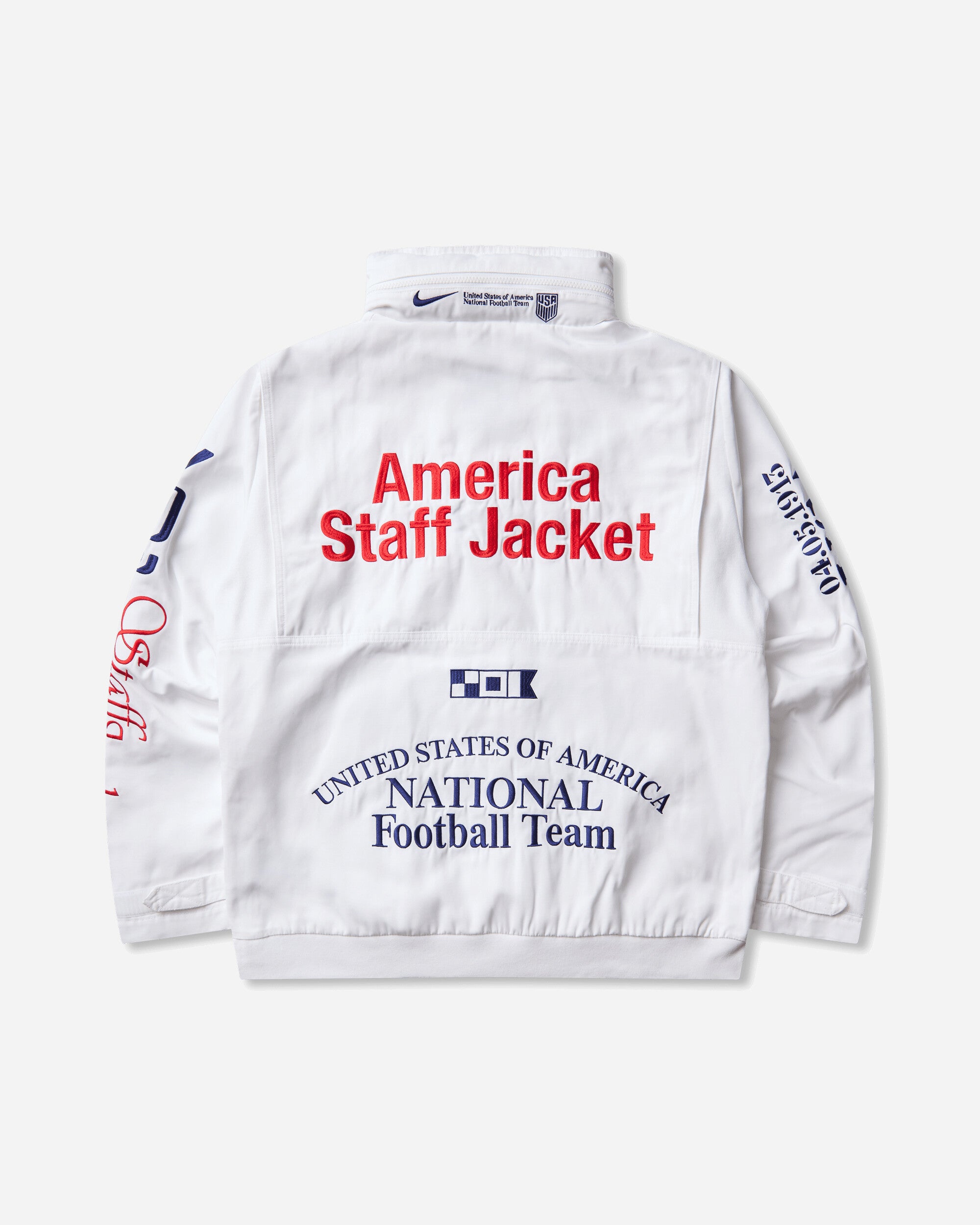 Nike Usx M Staff Wvn Jkt White/Deep Royal Blue Coats and Jackets Jackets II9805-100