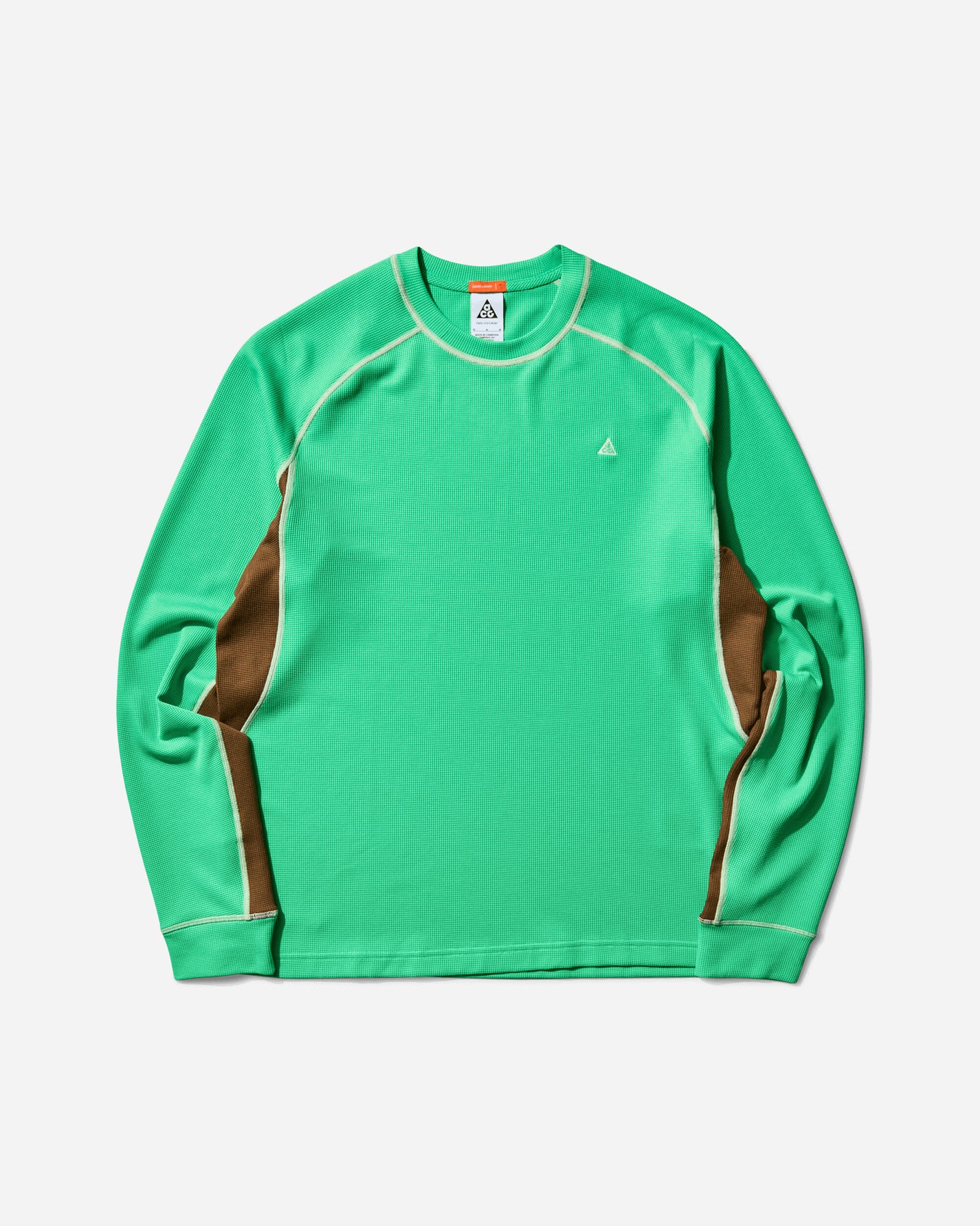 Nike M Acg Dfadv Chinati Ls Bslyr Green Shock/Mosswood Brown T-Shirts Longsleeve HV0585-388