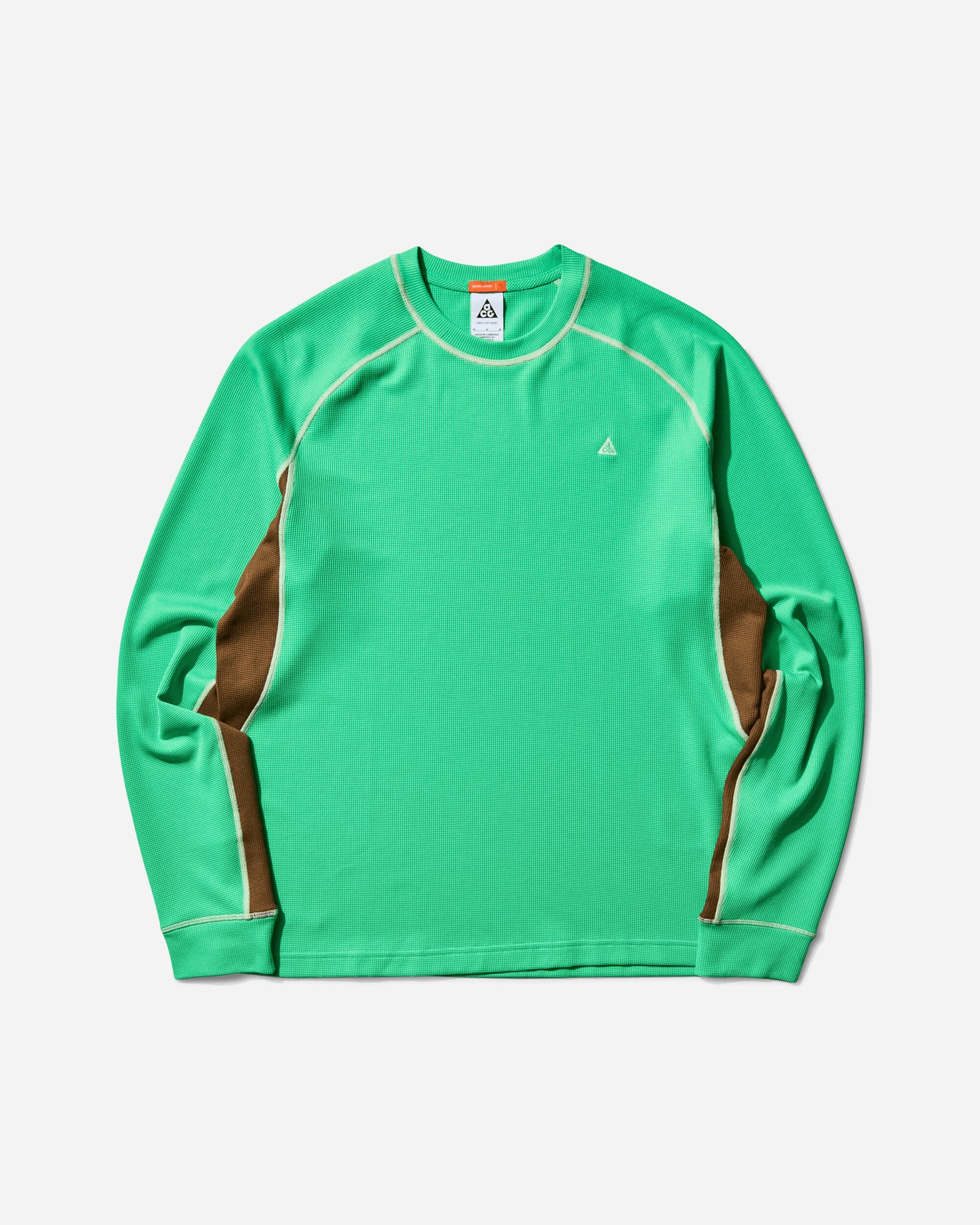 Nike M Acg Dfadv Chinati Ls Bslyr Green Shock/Mosswood Brown T-Shirts Longsleeve HV0585-388