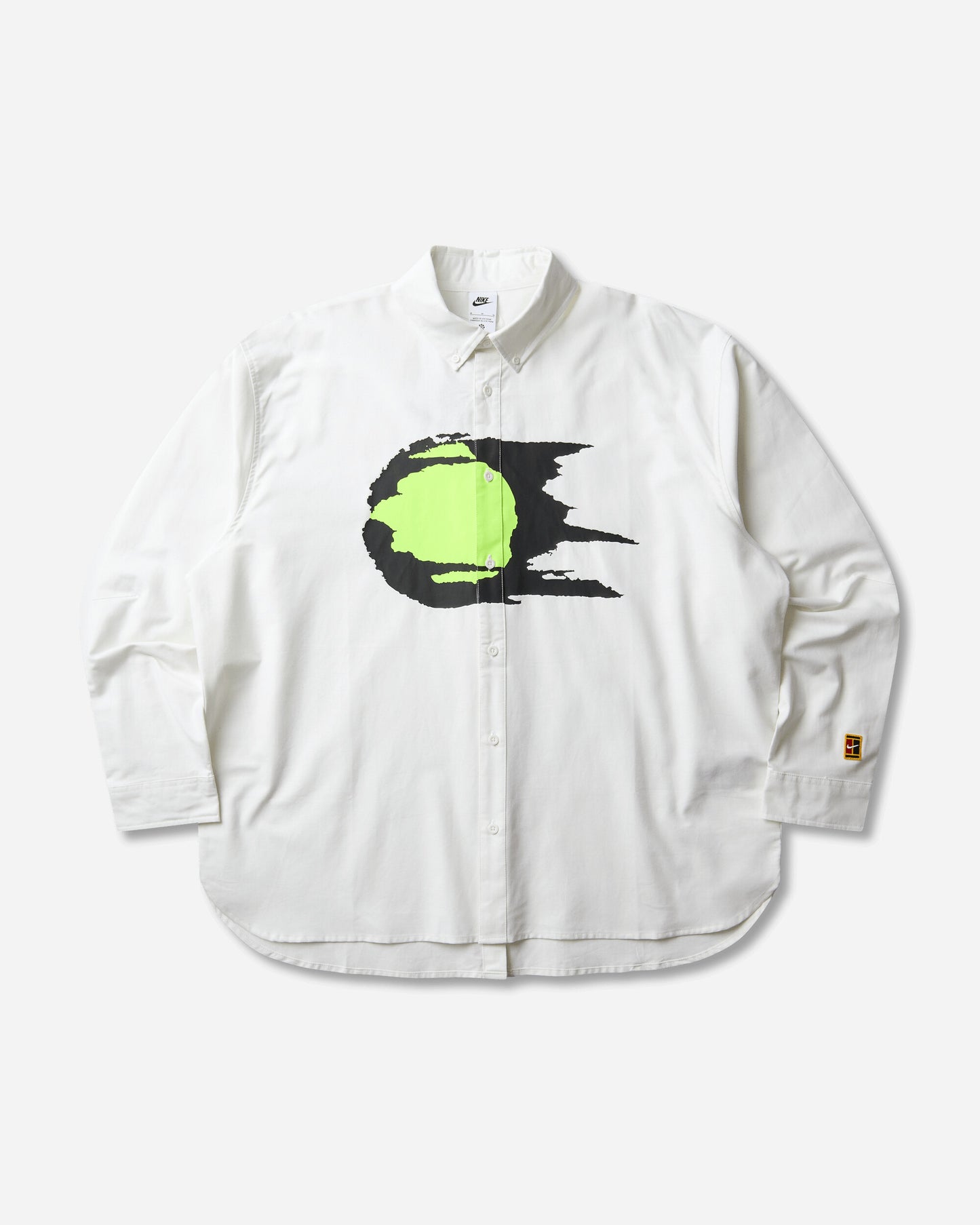 Nike M Nk Club Rules Oxford Ls Ball Summit White/Summit White T-Shirts Longsleeve IU0798-121