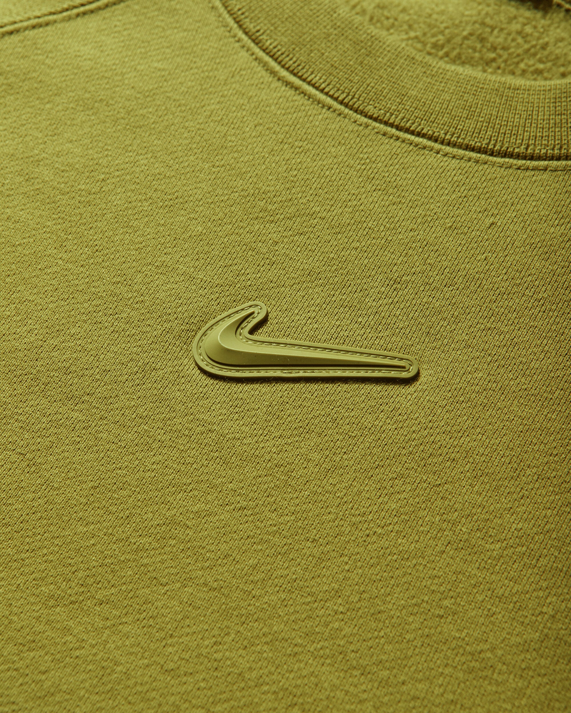 Nike M Nrg Nocta Cs Crew Flc Wsh Moss/Medium Olive/Moss T-Shirts Longsleeve HJ6338-390