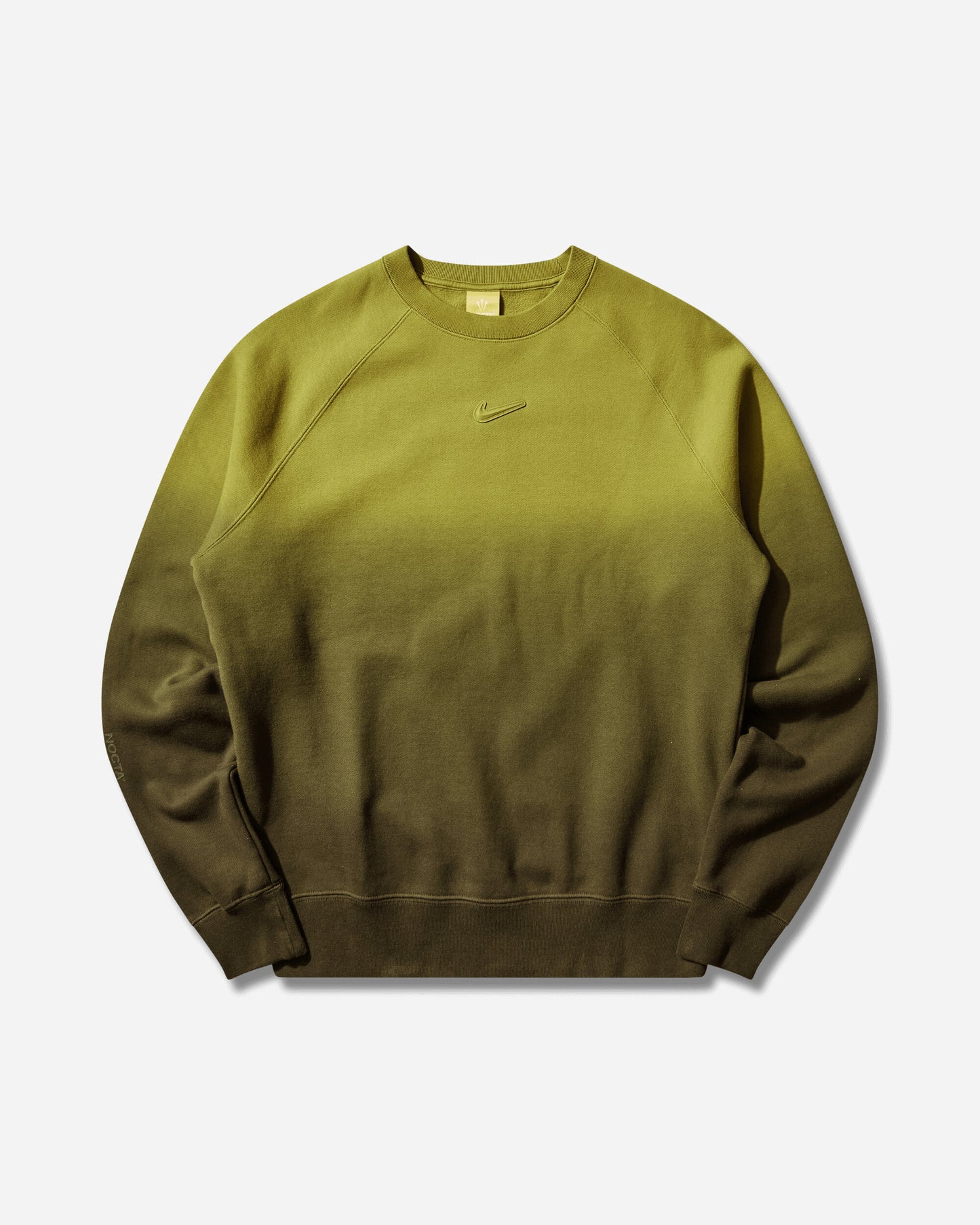 Nike M Nrg Nocta Cs Crew Flc Wsh Moss/Medium Olive/Moss T-Shirts Longsleeve HJ6338-390