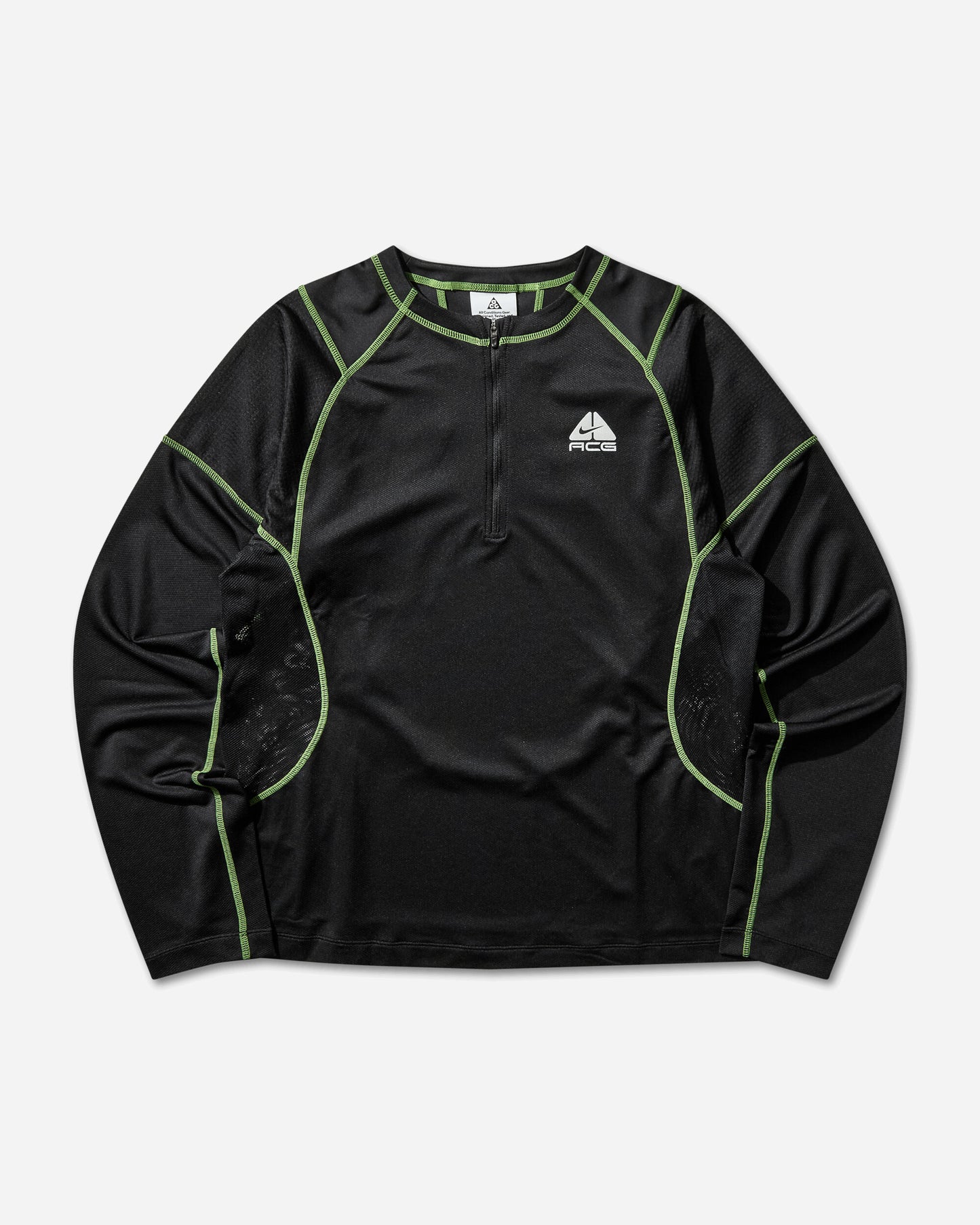Nike Nike Acg "vault" Dri-Fit Long-Sleeve Top Black/Mean Green/Summit White T-Shirts Longsleeve IF1004-010
