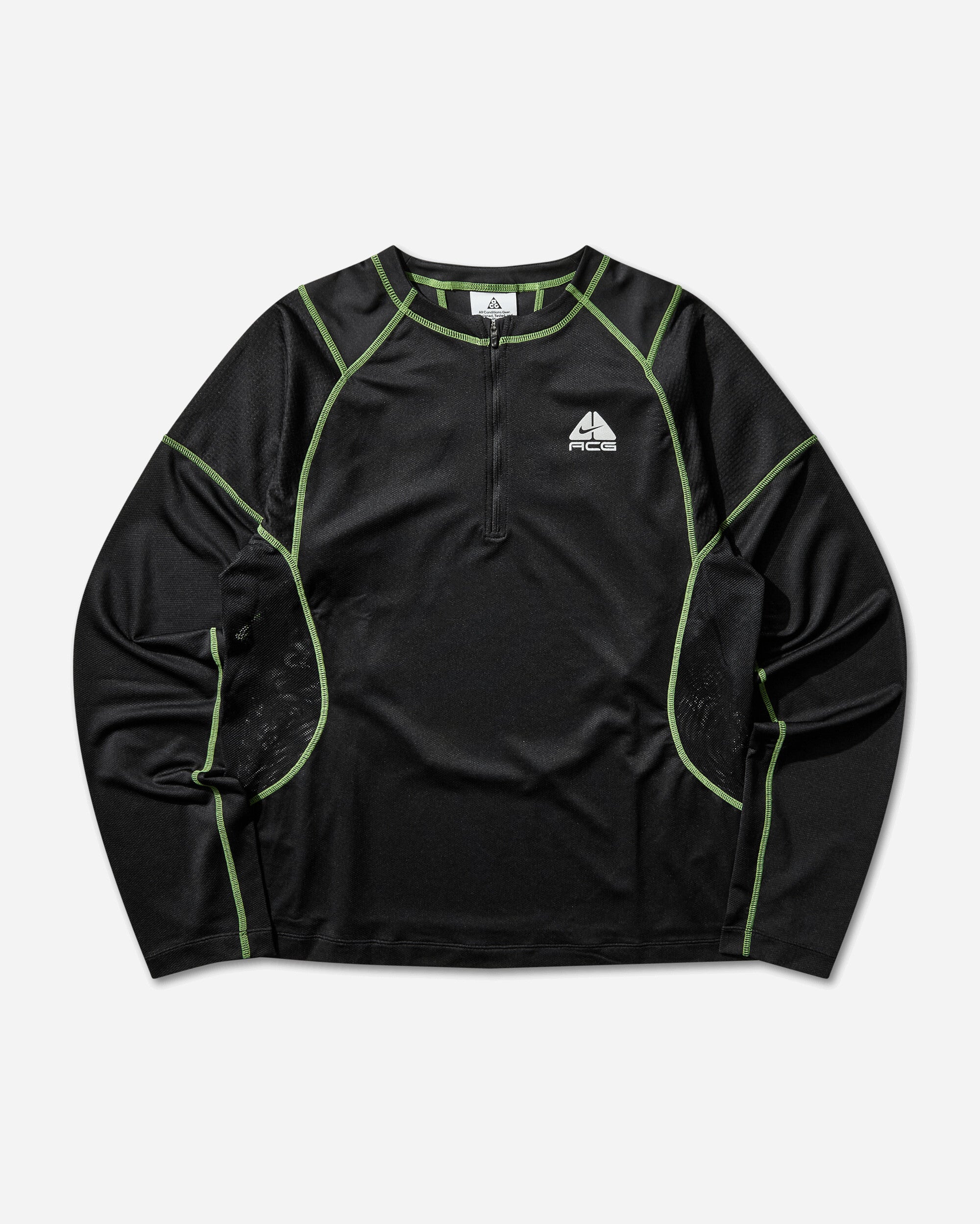 Nike Nike Acg "vault" Dri-Fit Long-Sleeve Top Black/Mean Green/Summit White T-Shirts Longsleeve IF1004-010