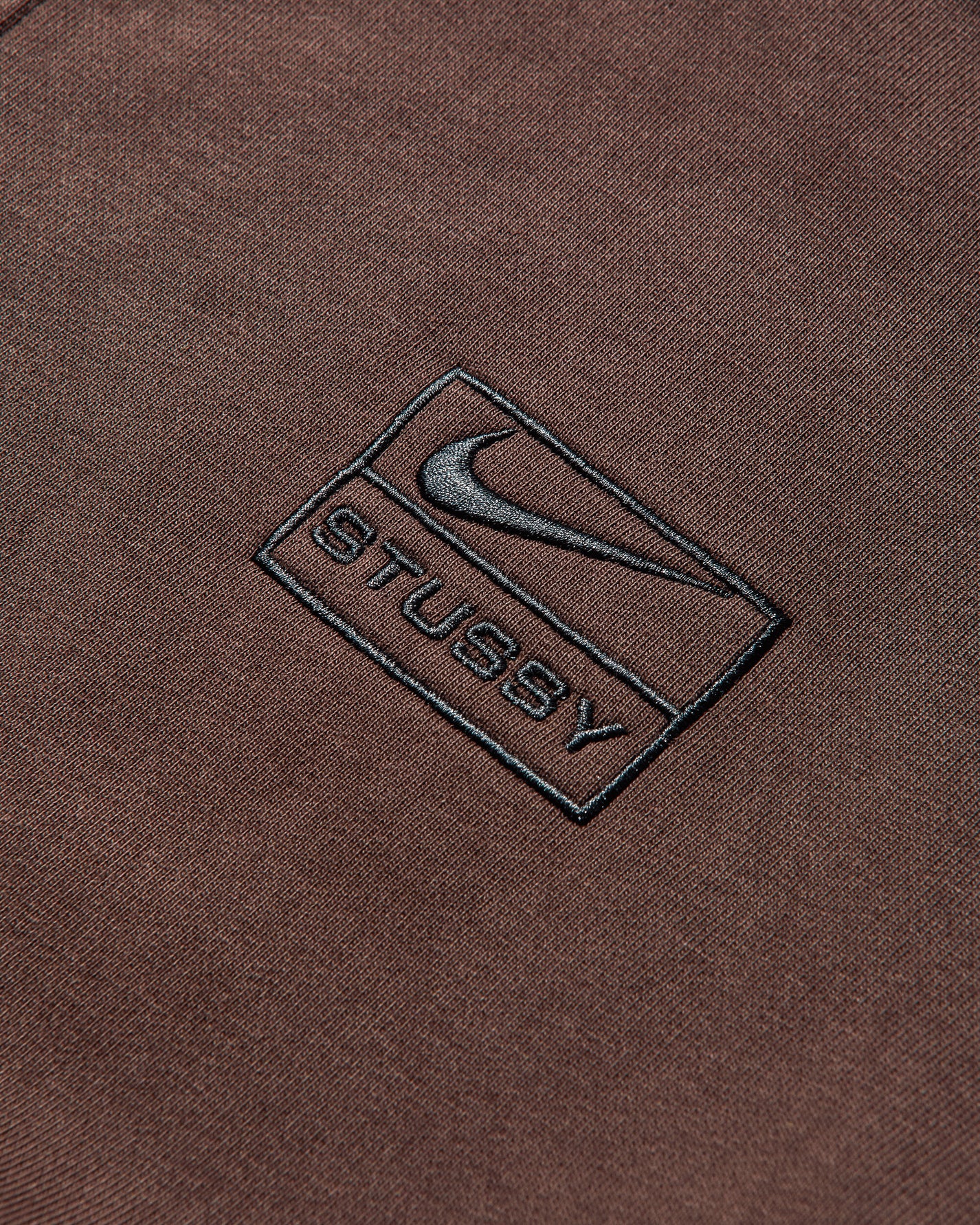 Nike U Nrg Stussy Fz Wshd Flchdy Dark Cinder/Black T-Shirts Longsleeve FJ9175-261