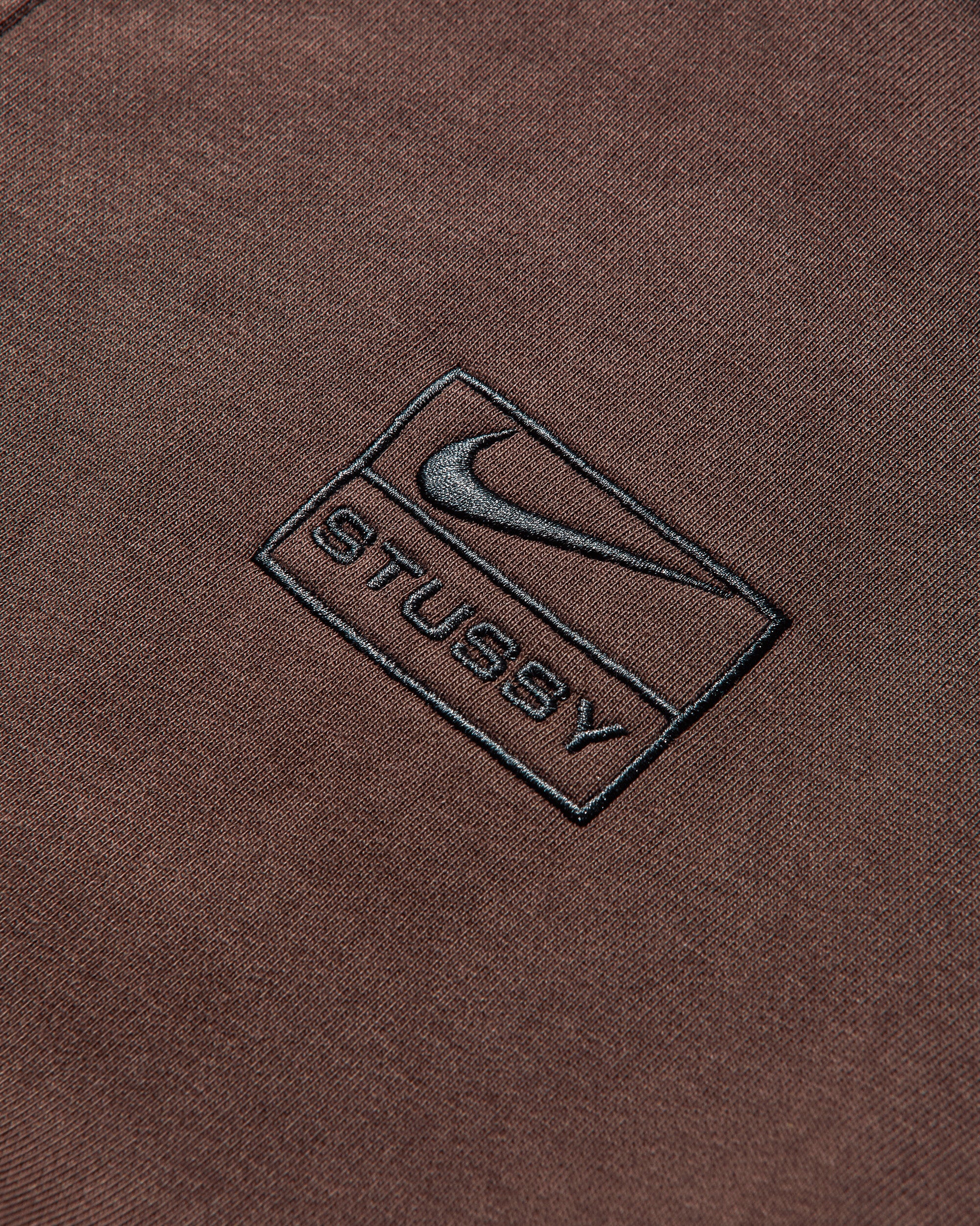 Nike U Nrg Stussy Fz Wshd Flchdy Dark Cinder/Black T-Shirts Longsleeve FJ9175-261