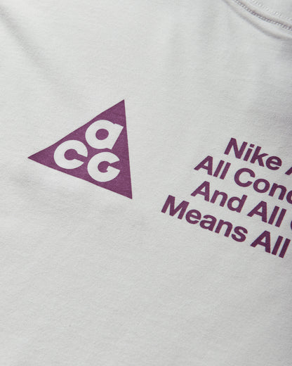 Nike M Acg Df Tee Lse Mbr lt Summit White T-Shirts Shortsleeve IR6985-121