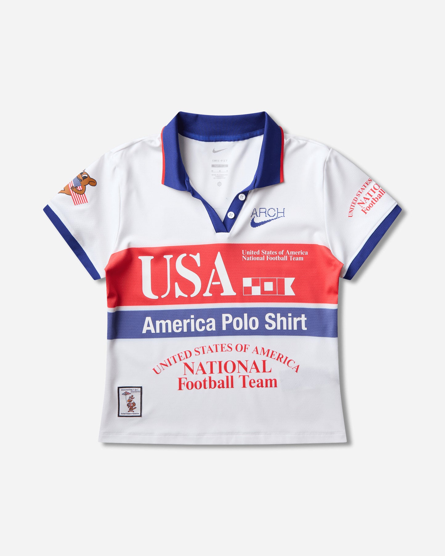 Nike Wmns Usx W Nkct Df Slam Ss Polo Rg White/Challenge Red T-Shirts Shortsleeve IM3986-100