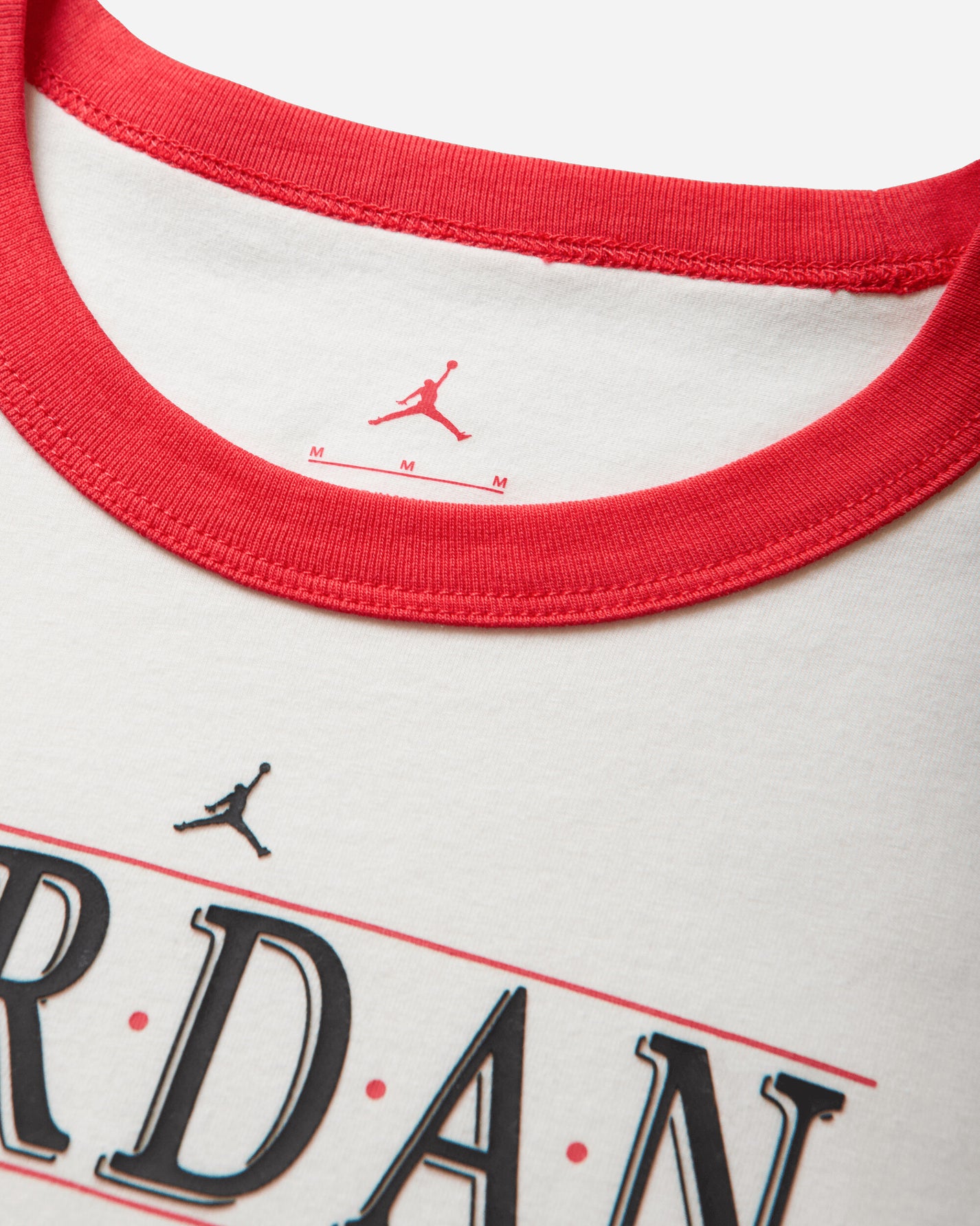 Nike Wmns W J Bball Word Ringer Tee Sail/Track Red T-Shirts Shortsleeve IW0874-133
