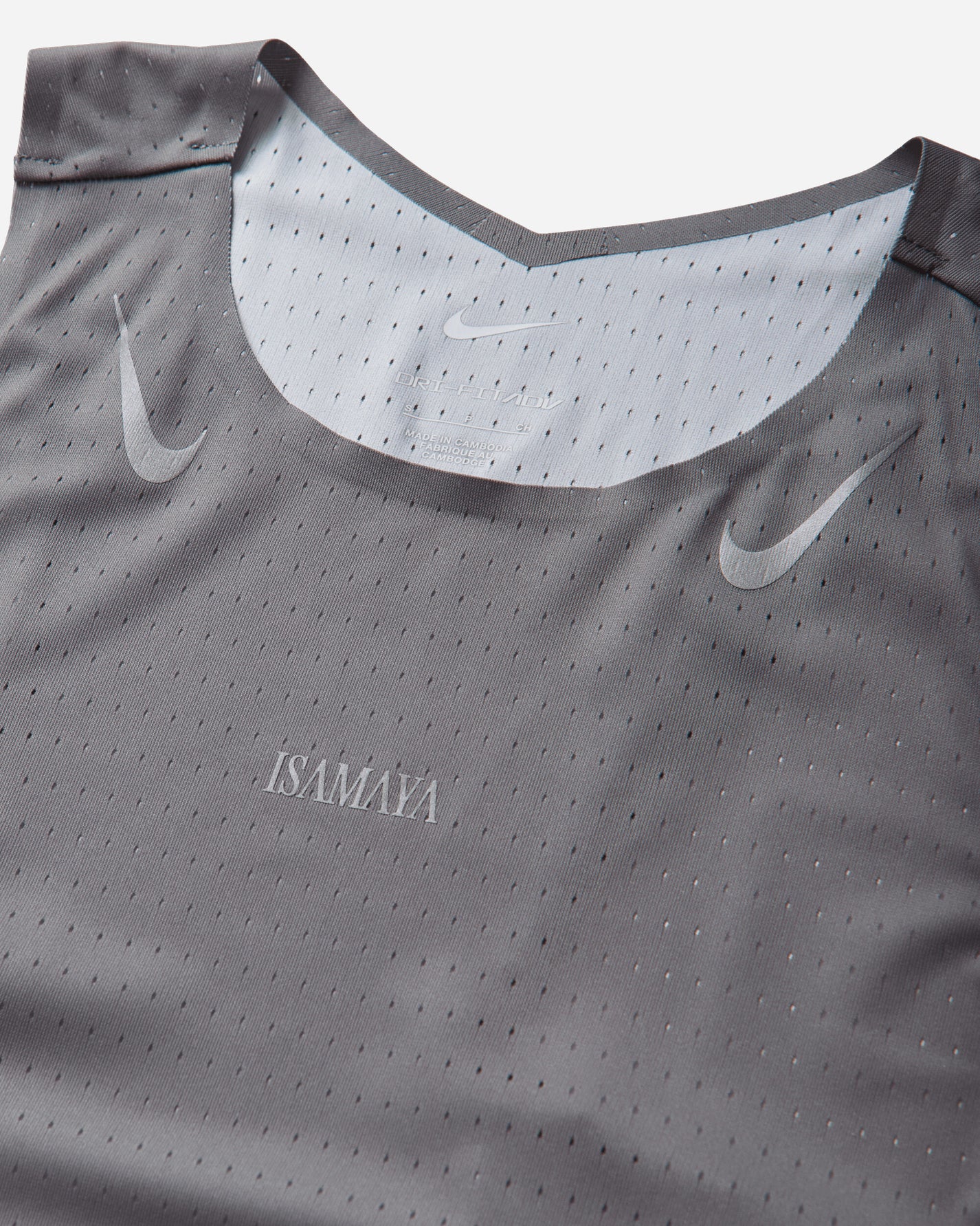 Nike Wmns Nike Aeroswift Isamaya Ffrench Smoke Grey/Pure Platinum T-Shirts Top IU2032-084
