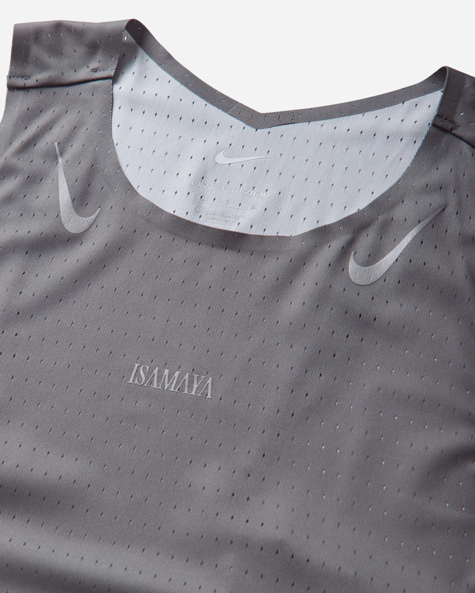 Nike Wmns Nike Aeroswift Isamaya Ffrench Smoke Grey/Pure Platinum T-Shirts Top IU2032-084