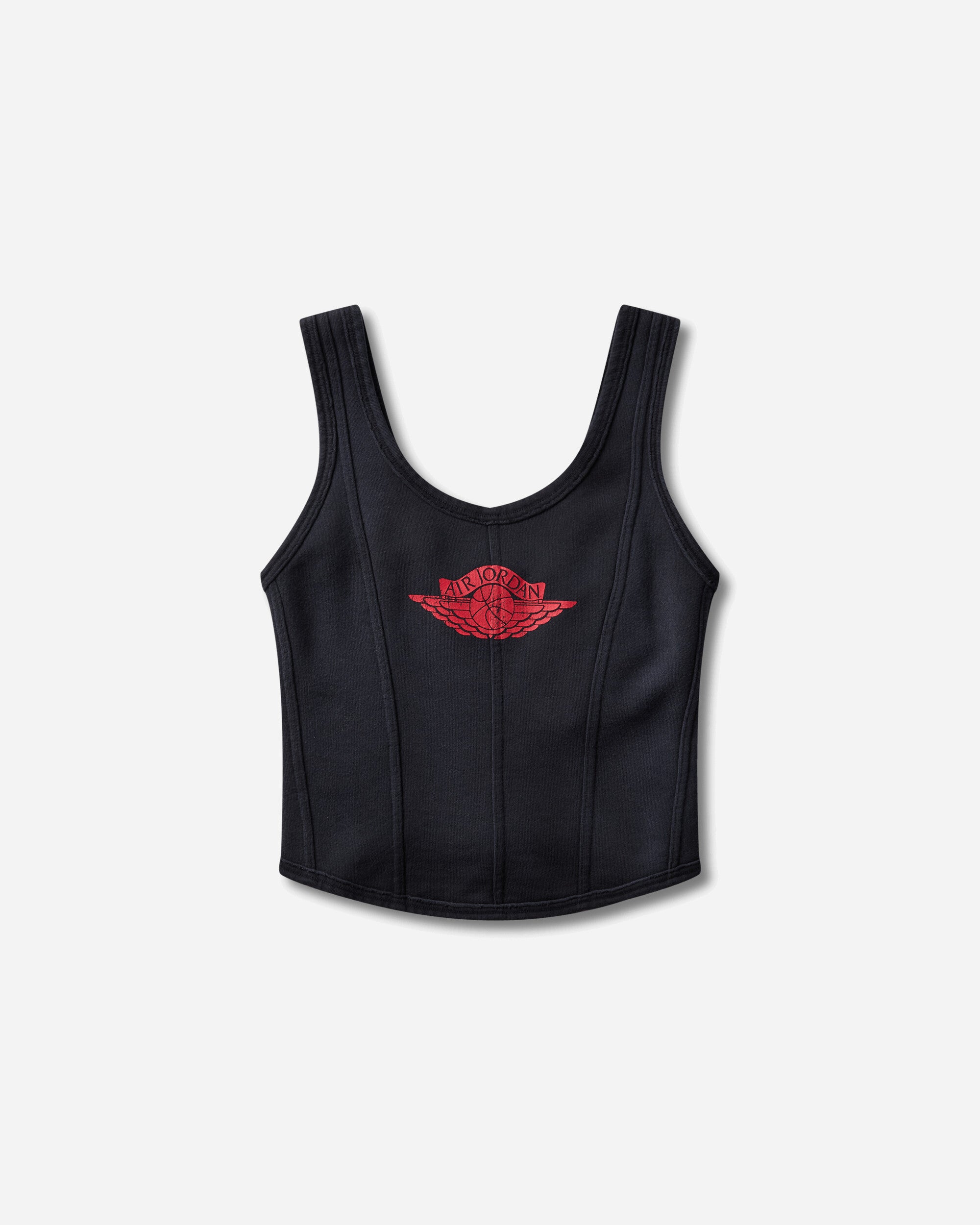 Nike Wmns W J Flt Flc Corset Wngs Black/University Red T-Shirts Top IM6788-010