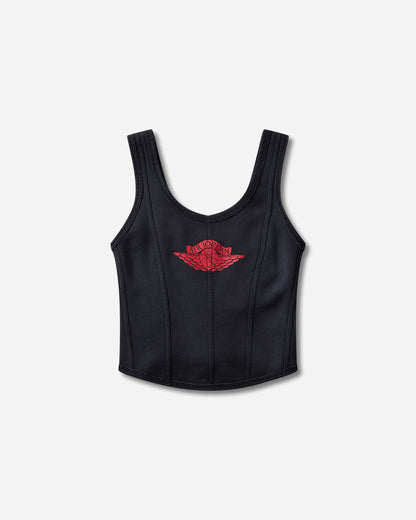 Nike Wmns W J Flt Flc Corset Wngs Black/University Red T-Shirts Top IM6788-010
