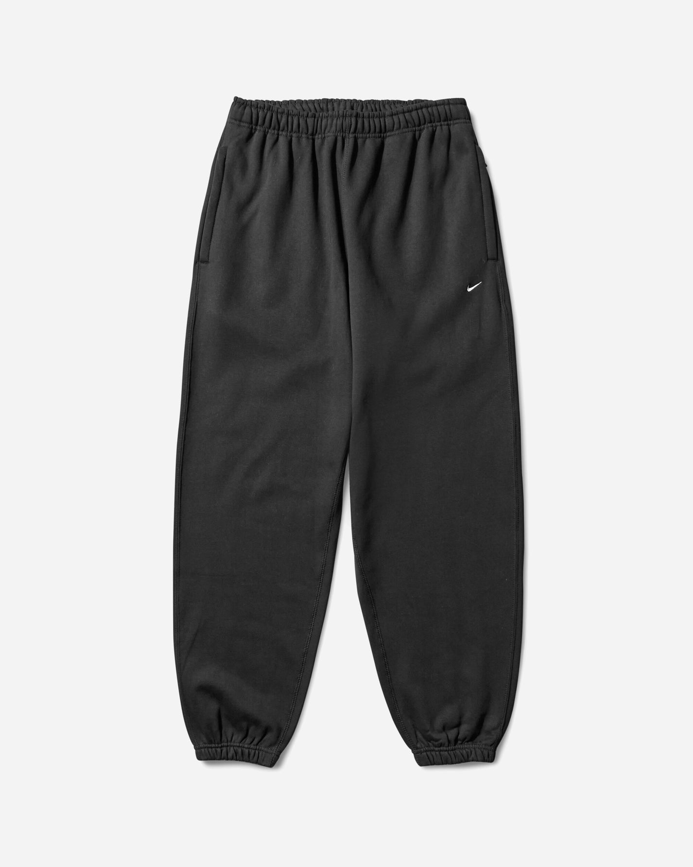 Nike Nike Solo Swoosh Men's Cuffed Fleece Pants Black/Black/White Pants Trousers HV1088-010