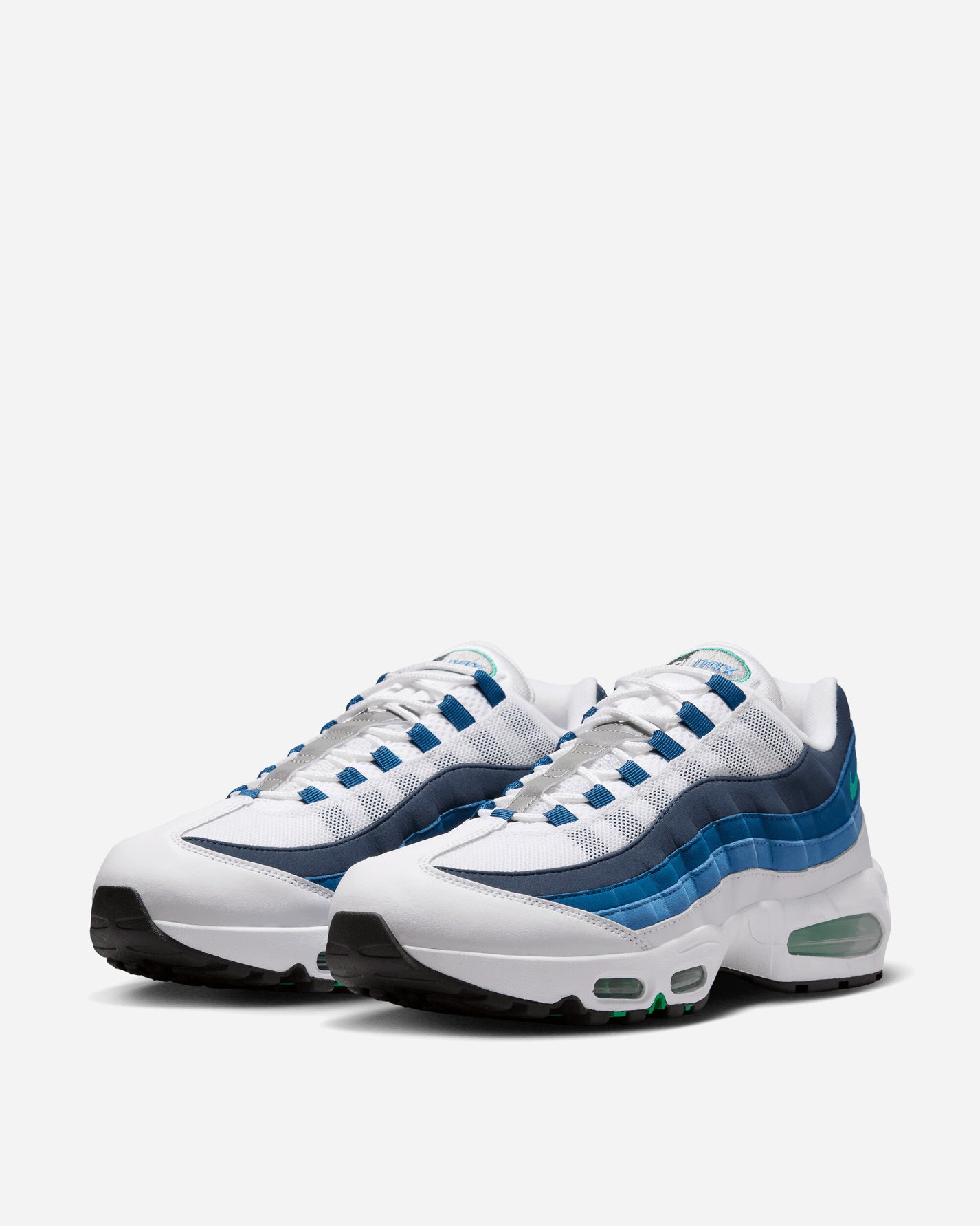 Nike Nike Air Max 95 Og Men's Shoes White/Emerald Green-Lake Blue Sneakers Low IH7855-100