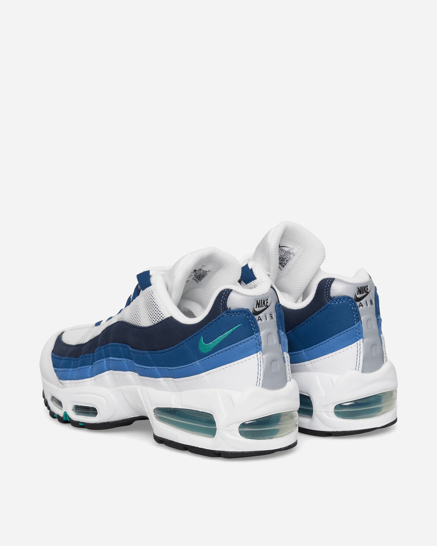 Nike Nike Air Max 95 Og Men's Shoes White/Emerald Green-Lake Blue Sneakers Low IH7855-100