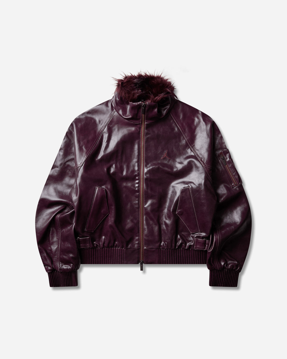 Nike Jordan Jordan Leather Jacket Night Maroon Coats and Jackets Leather Jackets IR2125-681