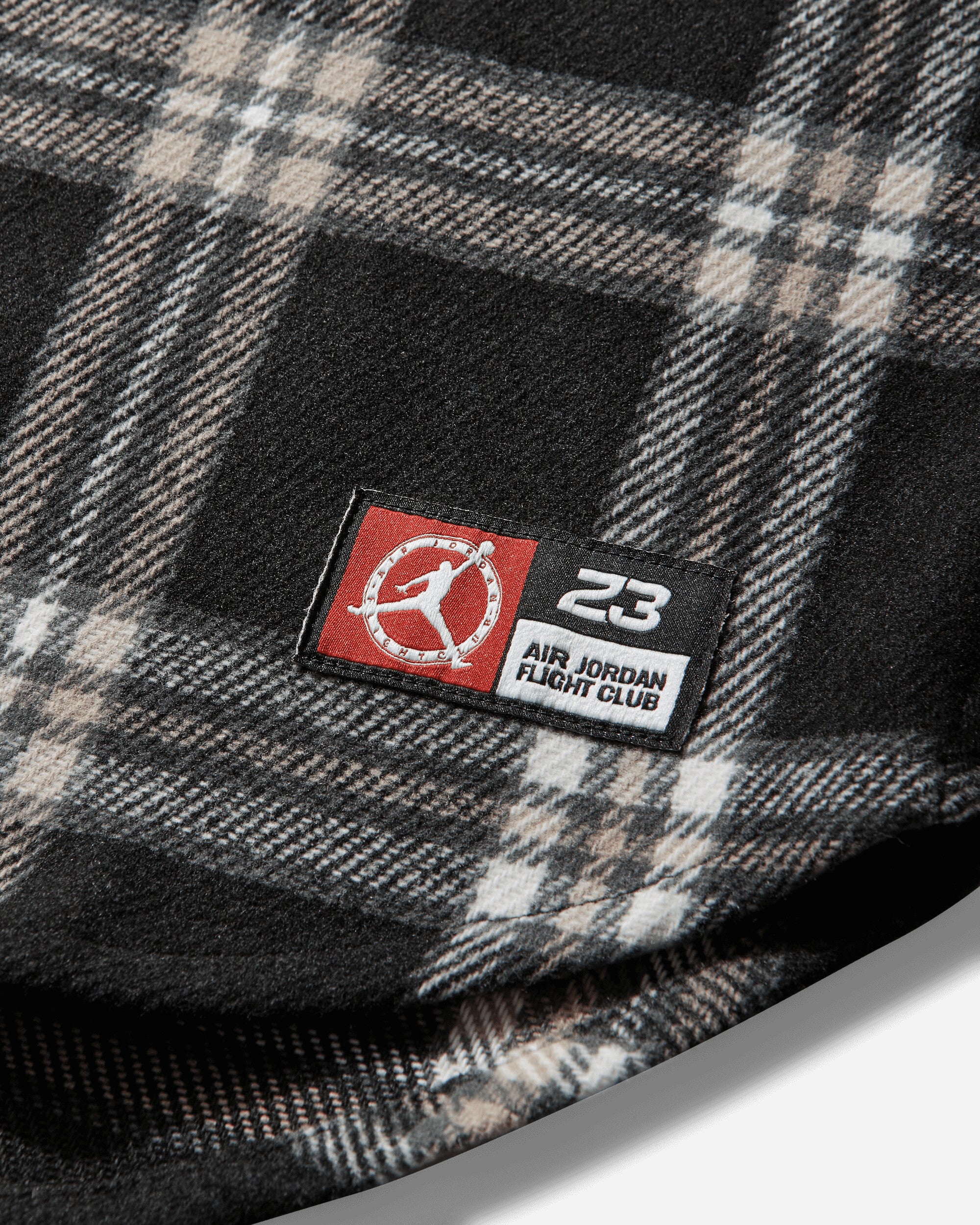 Nike Jordan Jordan Flight Men's Flannel Shirt Black/Pale Ivory T-Shirts Longsleeve IB1903-010