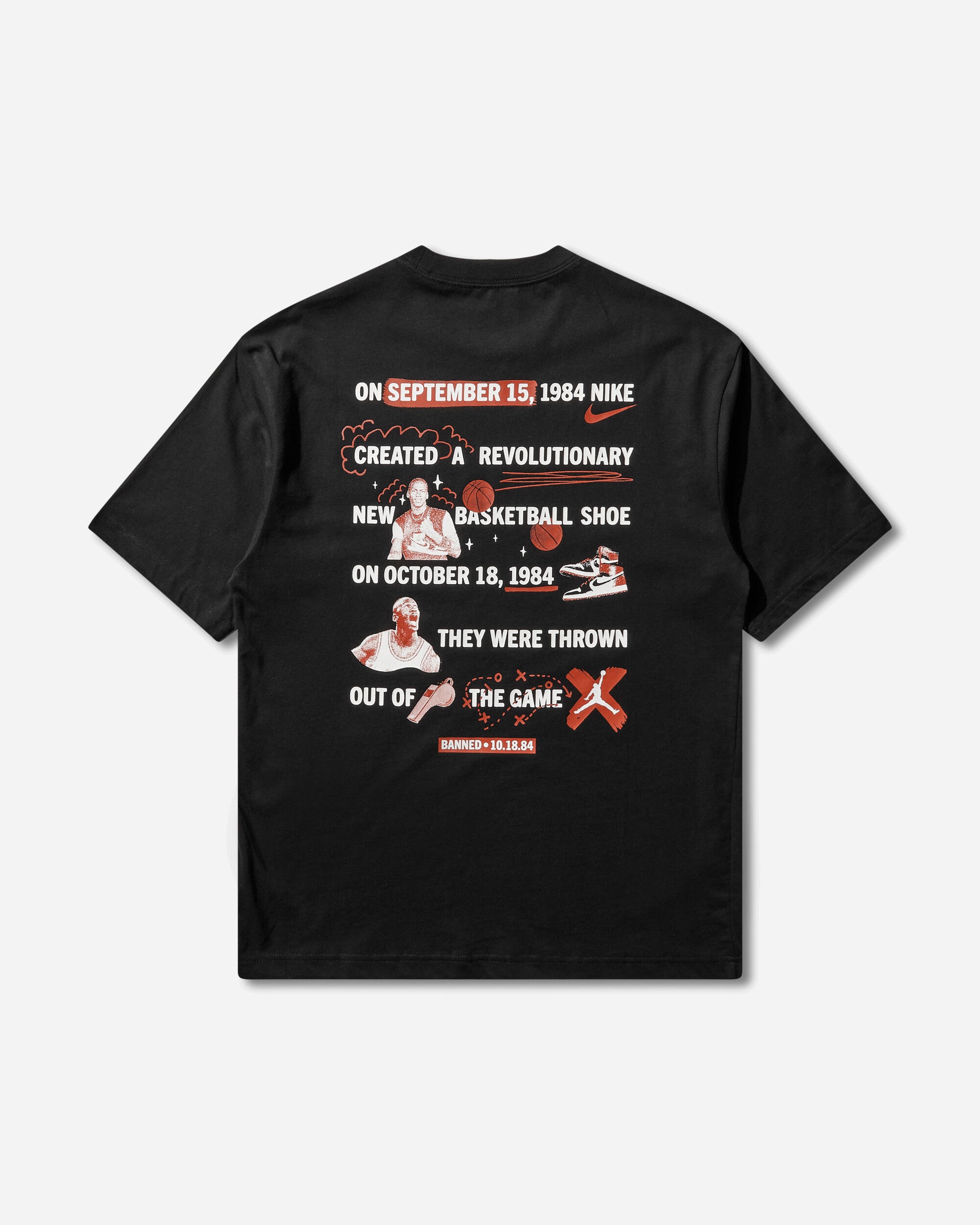 Nike Jordan M J Brk Banned Gfx Ss Crew Black T-Shirts Shortsleeve IR2121-010