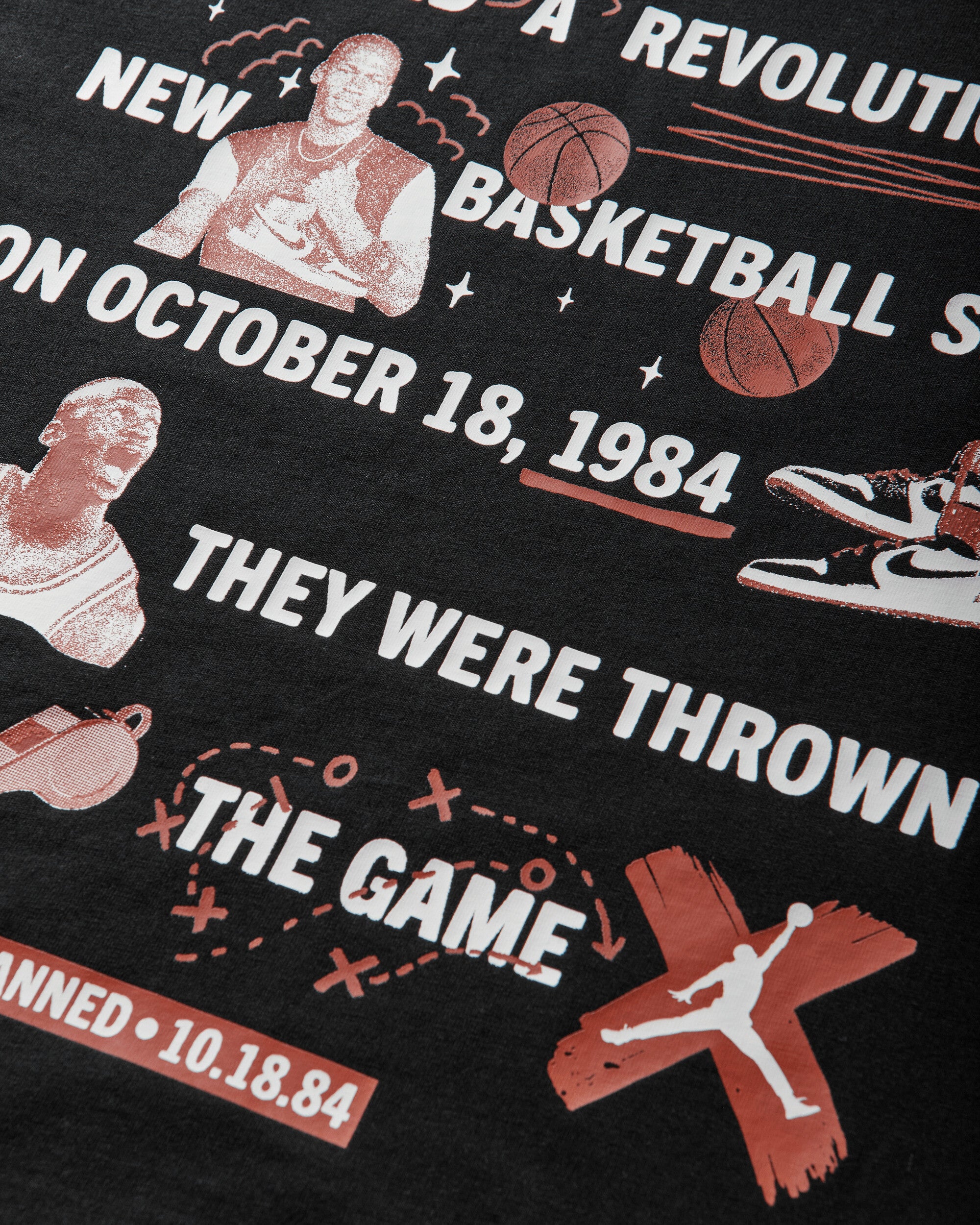 Nike Jordan M J Brk Banned Gfx Ss Crew Black T-Shirts Shortsleeve IR2121-010