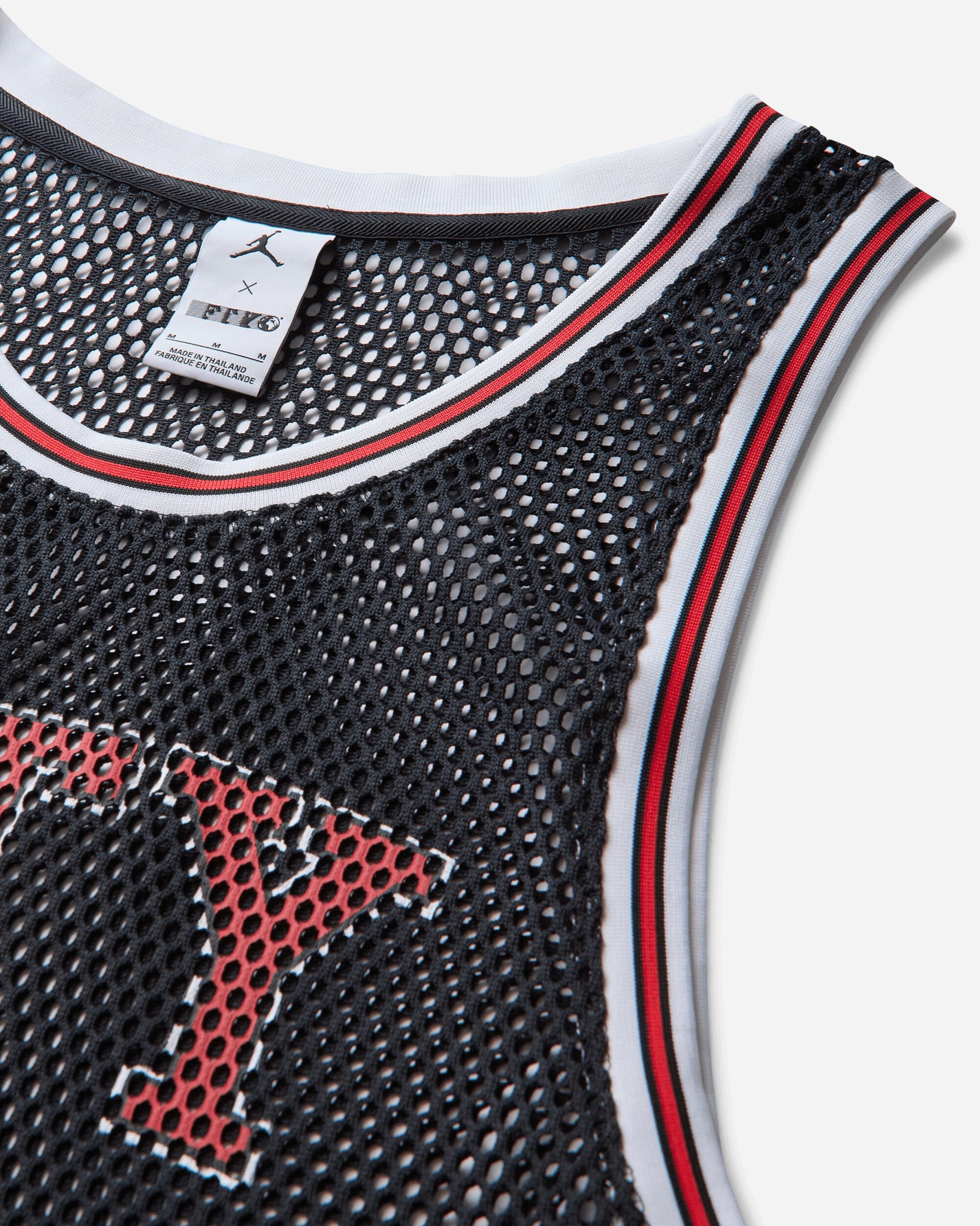 Nike Jordan M J Fty Bball Jersey Black/Lt Crimson T-Shirts Top IQ6245-010
