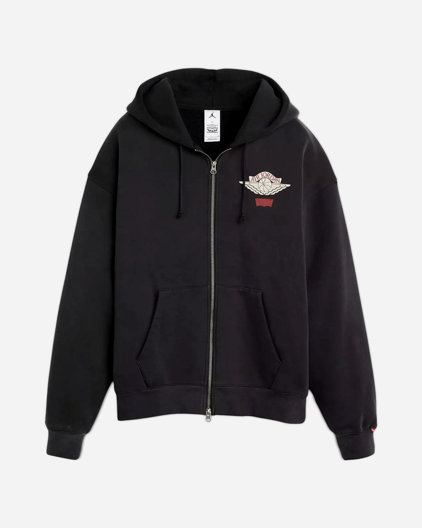 Nike Jordan M J Levis Hoodie Black/Pale Ivory/Gym Red Sweatshirts Zip-Ups IM6734-010