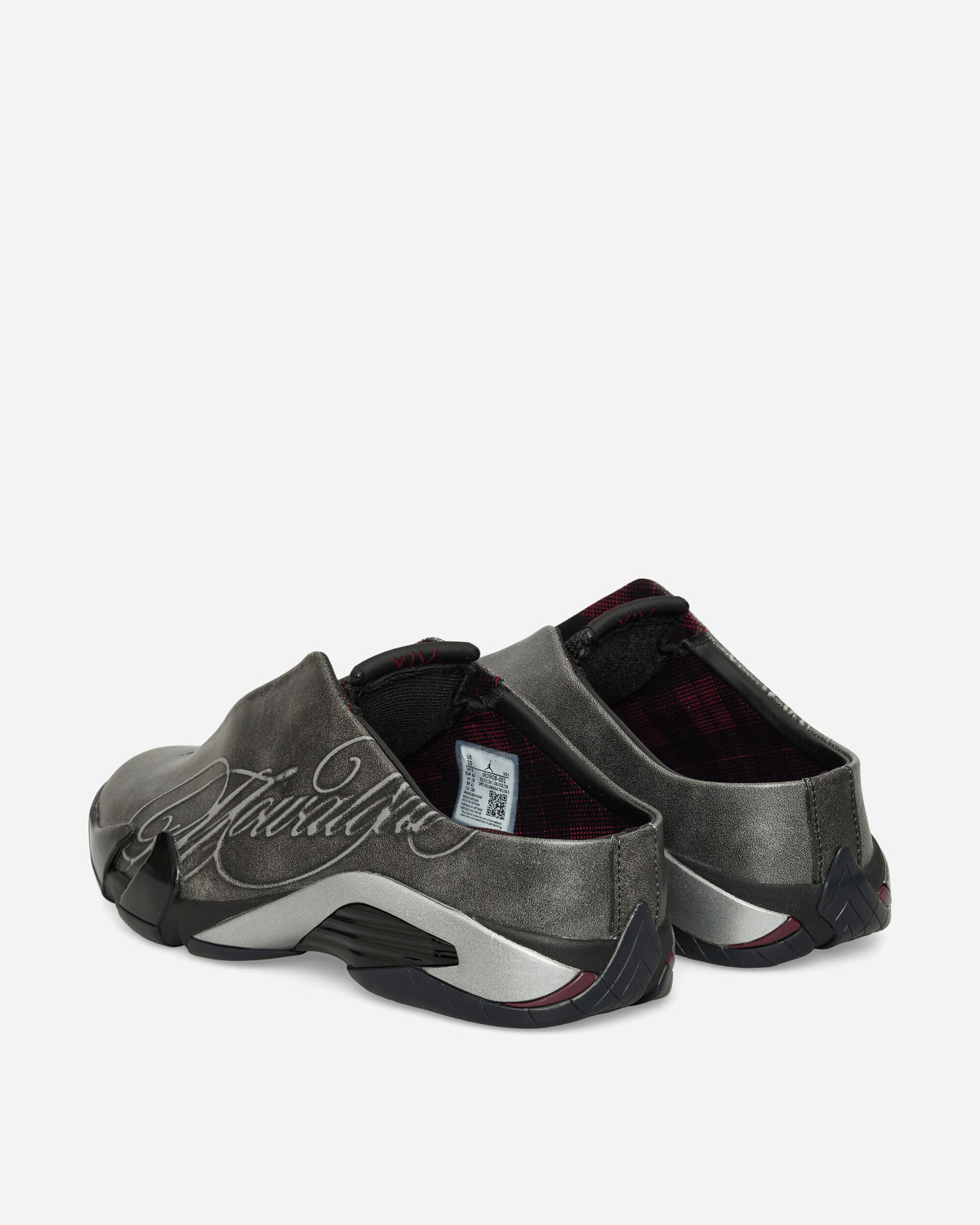 Nike Jordan Air Jordan 14 Retro Mule Mowalola Black/Metallic Silver/Red Sneakers High IR0908-001