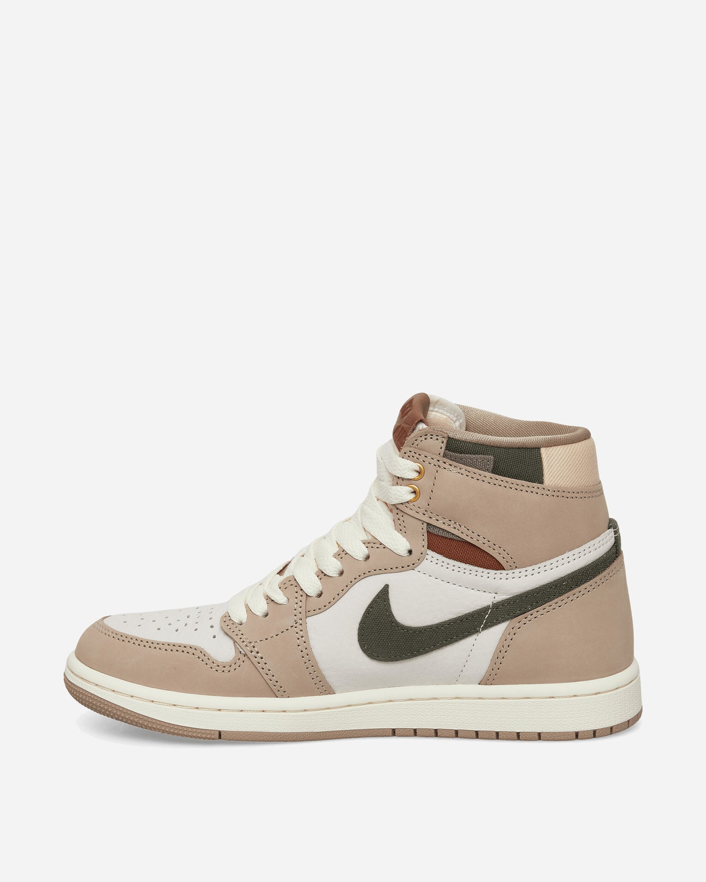 Nike Jordan Air Jordan 1 Retro High Og Women's Shoes Khaki/Multi-Color-Sail-Cargo K Sneakers High FD2596-201