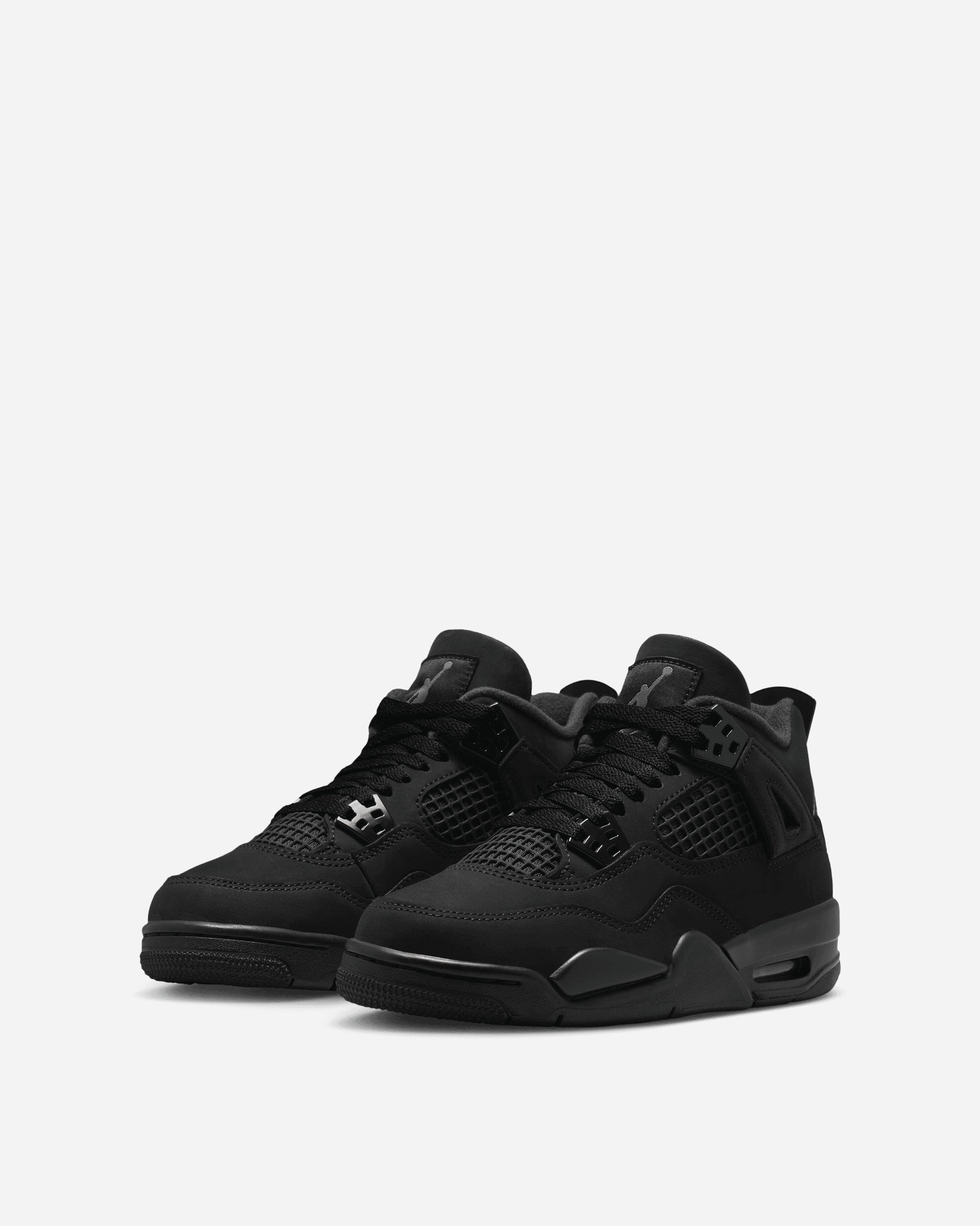 Nike Jordan Air Jordan 4 Retro Big Kids' Shoes Black/Black-Lt Graphite Sneakers Mid IB4171-010