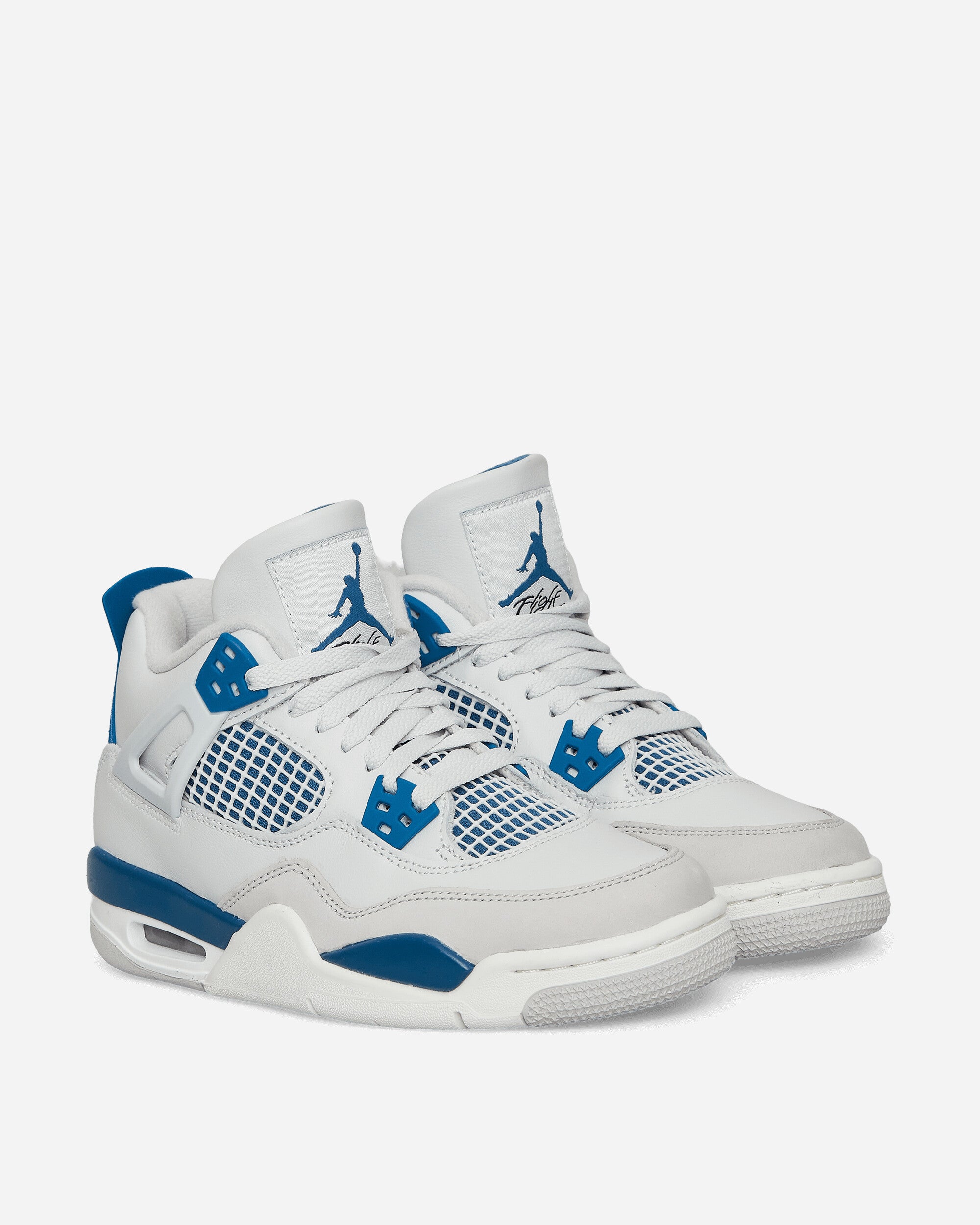 Air Jordan 4 Retro (GS) Sneakers Off White / Military Blue