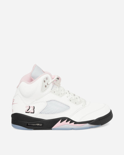 Nike Jordan Air Jordan 5 Retro Men's Shoes White/Med Soft Pink-Black Sneakers Mid HQ7978-102