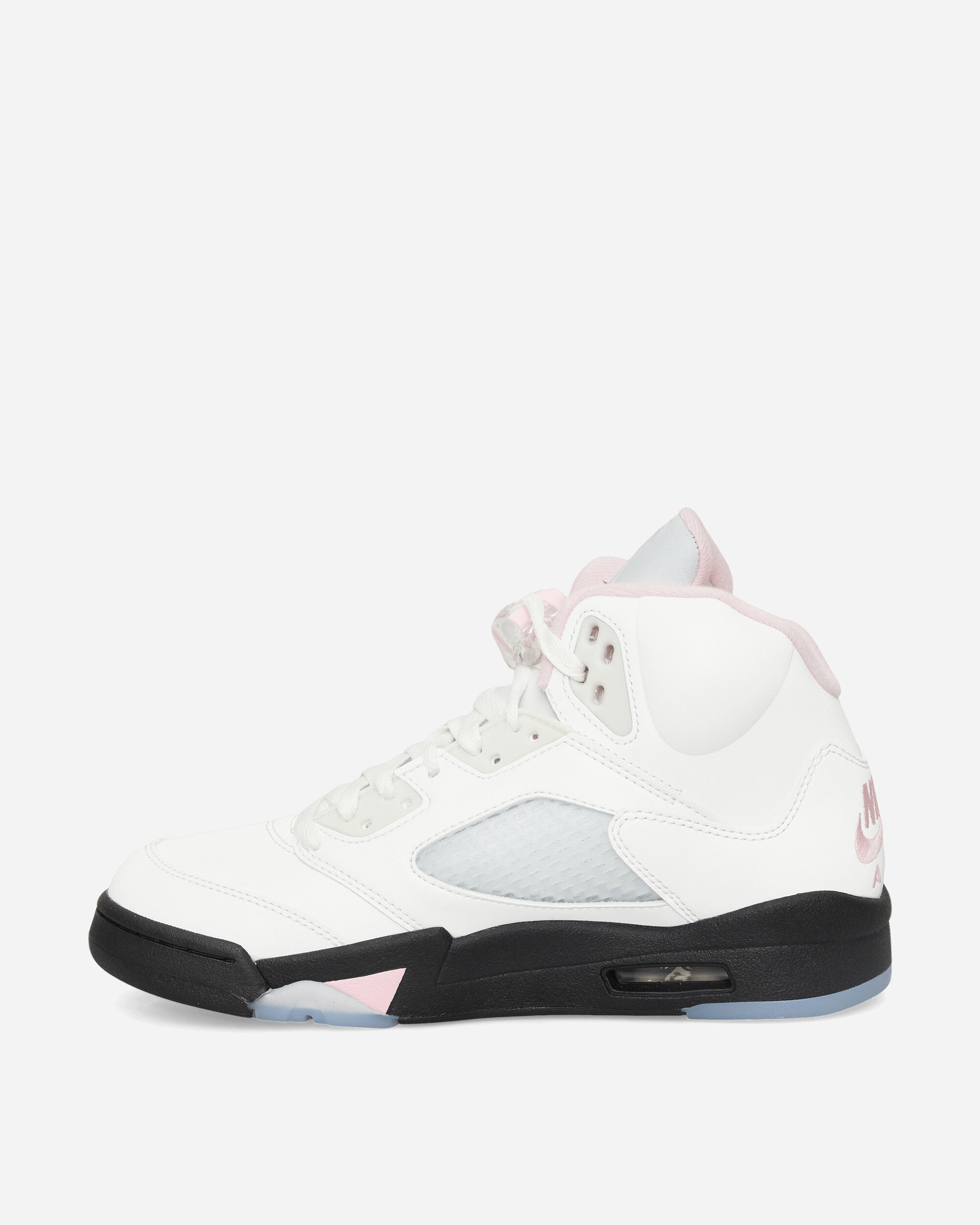 Nike Jordan Air Jordan 5 Retro Men's Shoes White/Med Soft Pink-Black Sneakers Mid HQ7978-102