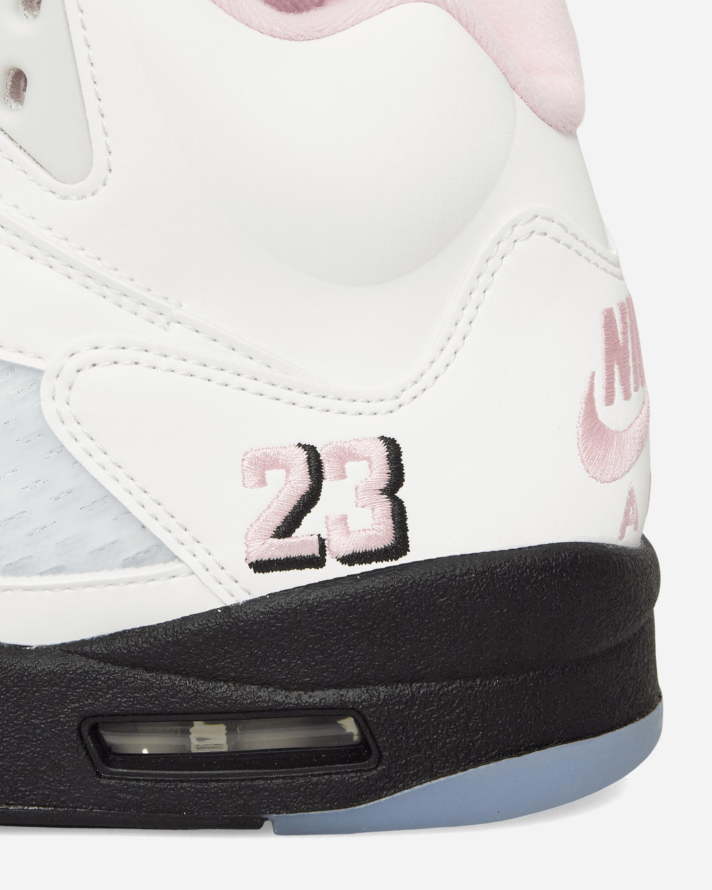 Nike Jordan Air Jordan 5 Retro Men's Shoes White/Med Soft Pink-Black Sneakers Mid HQ7978-102