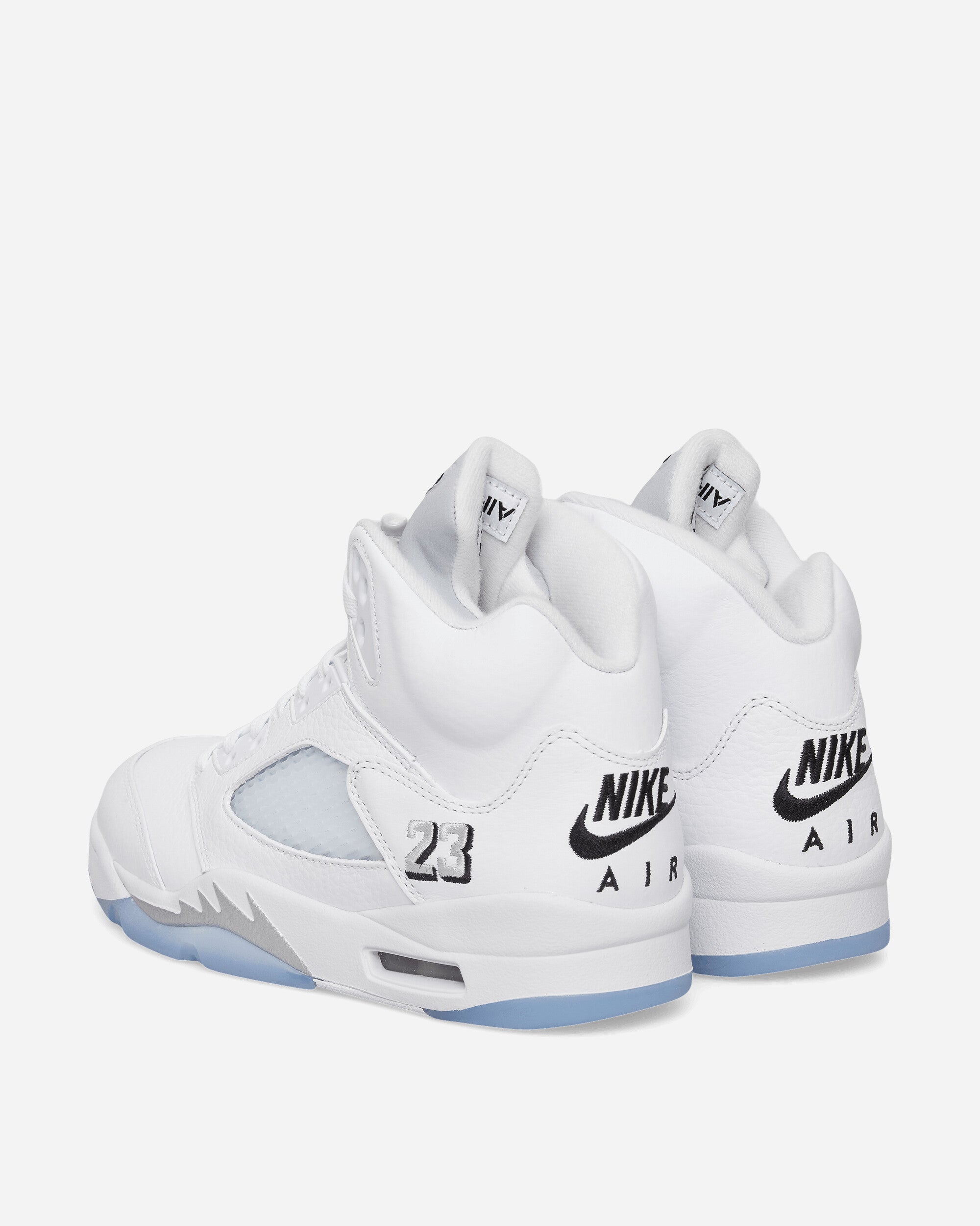 Nike Jordan Air Jordan 5 Retro White/Black/Metallic Silver Sneakers Mid HQ7978-103