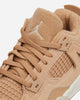 Nike Jordan Jordan 4 Retro Little Kids' Shoes Hemp/Lt Orewood Brn Sneakers Mid HV4385-200