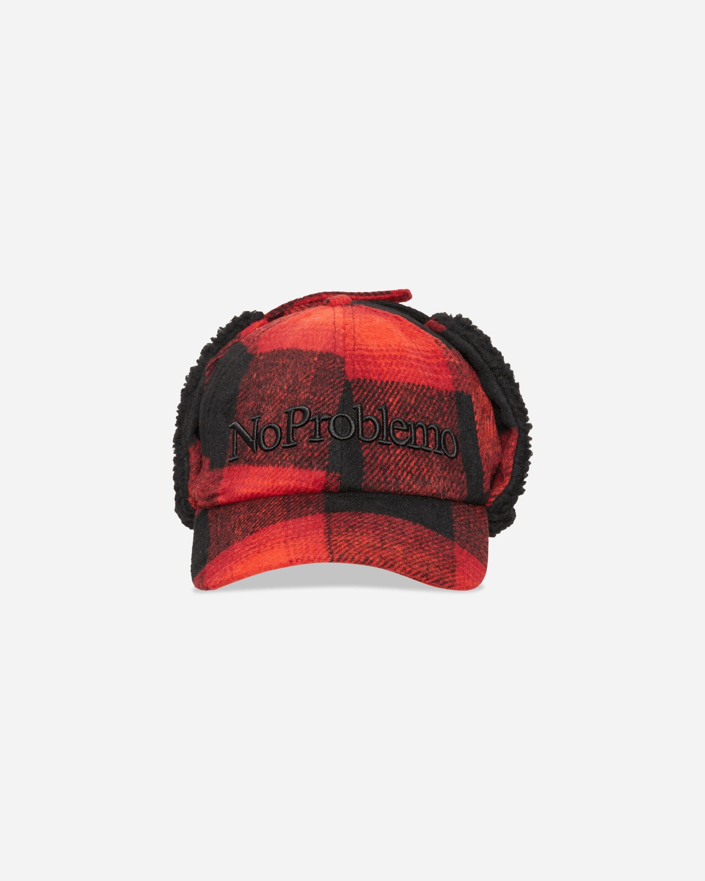 No Problemo No Problemo Plaid Flap Cap Red Hats Caps NP9001106 Red