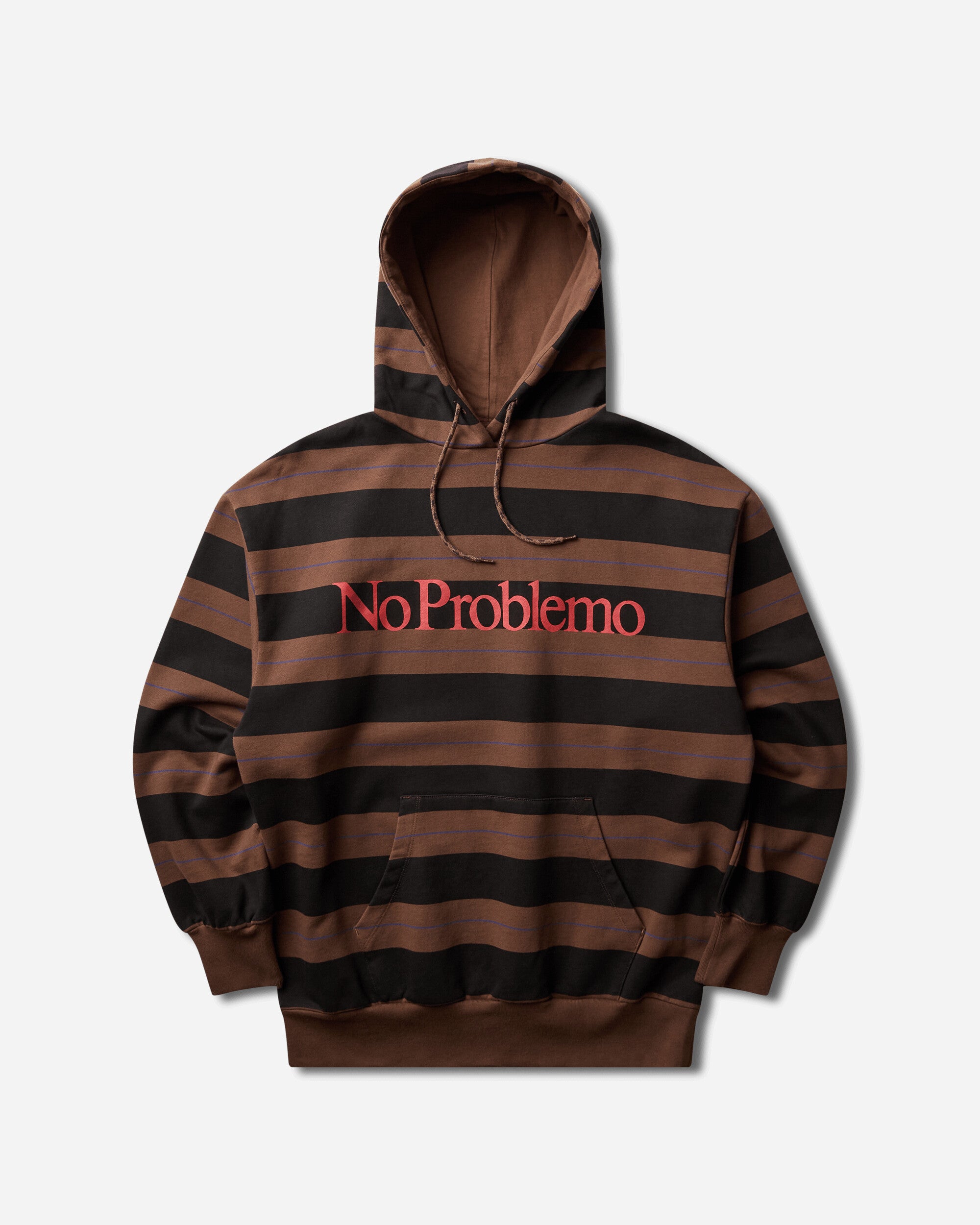 No Problemo No Problemo Striped Hoodie Brown Sweatshirts Hoodies NP2003306 Brown