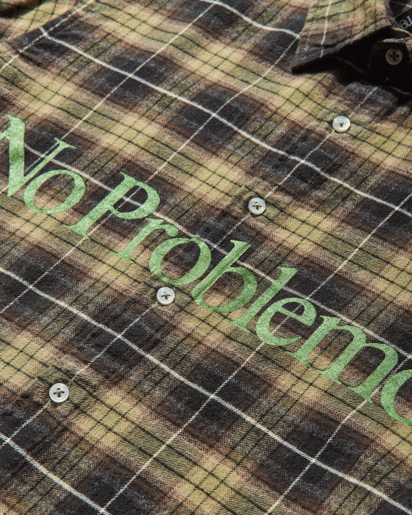 No Problemo No Problemo Plaid Shirt Green Shirts Longsleeve Shirt NP4013004 GRN