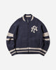 No Problemo Nyp Varsity Zip Thru Knit Navy Knitwears Sweaters NP2002004 NVY