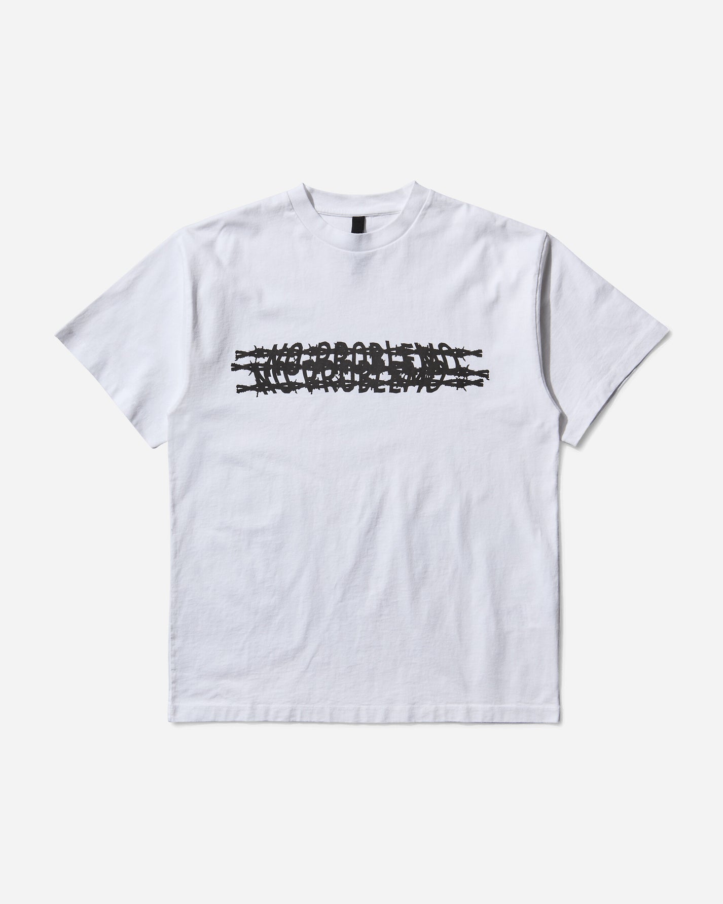 No Problemo Barbed Ss Tee White T-Shirts Top NP6000404 WHT