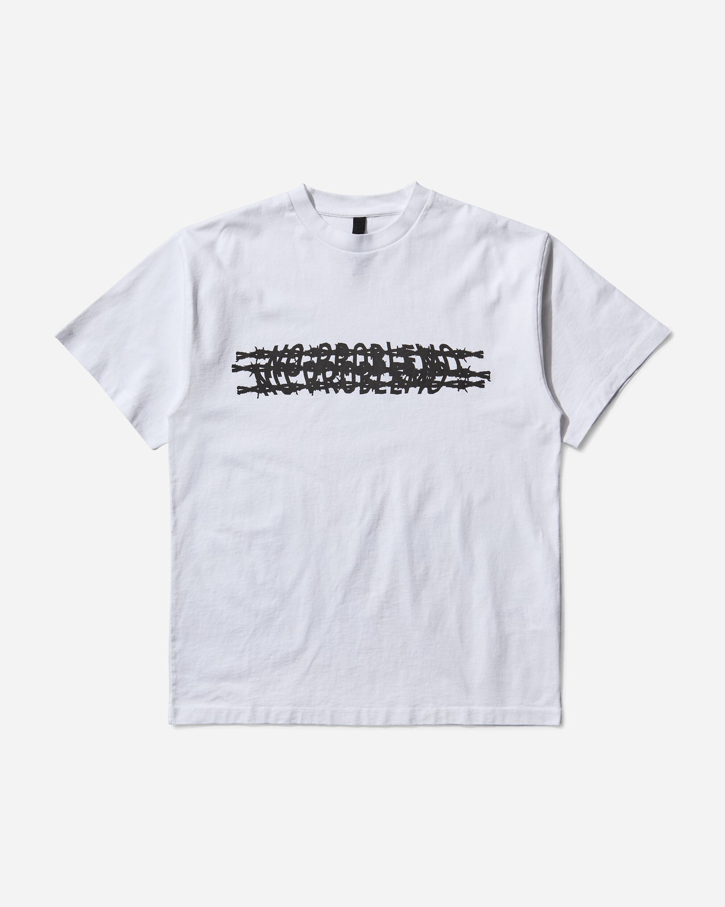 No Problemo Barbed Ss Tee White T-Shirts Top NP6000404 WHT