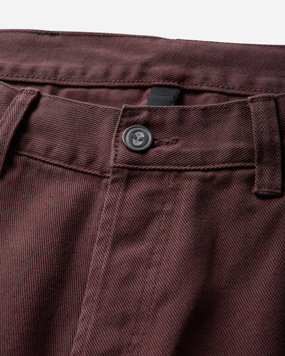No Problemo Double Knee Overdyed Twill Pants Brown Pants Trousers NP3020506 Brown