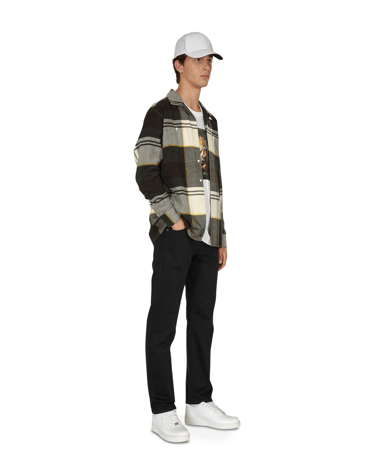 Noah Plaid Lightweight Brown/Green/White Plaid Shirts Longsleeve S020FW21 BGW