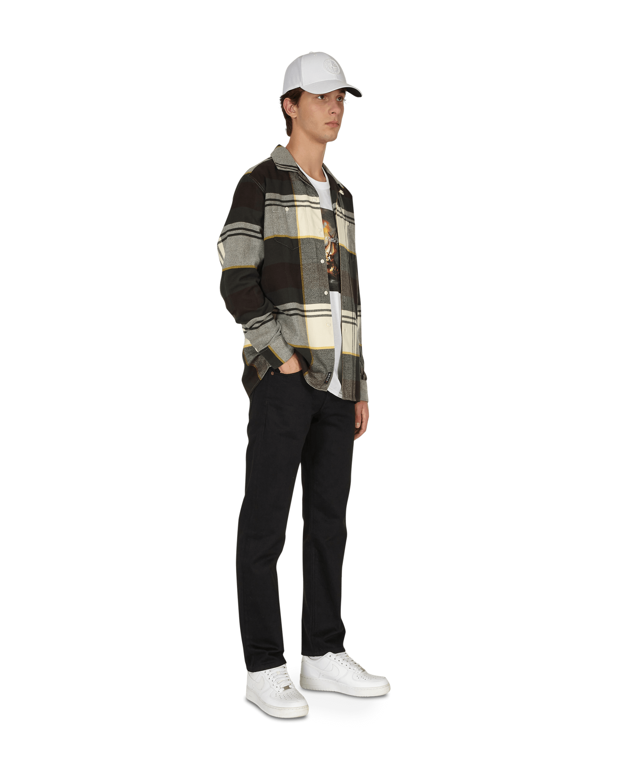 Noah Plaid Lightweight Brown/Green/White Plaid Shirts Longsleeve S020FW21 BGW