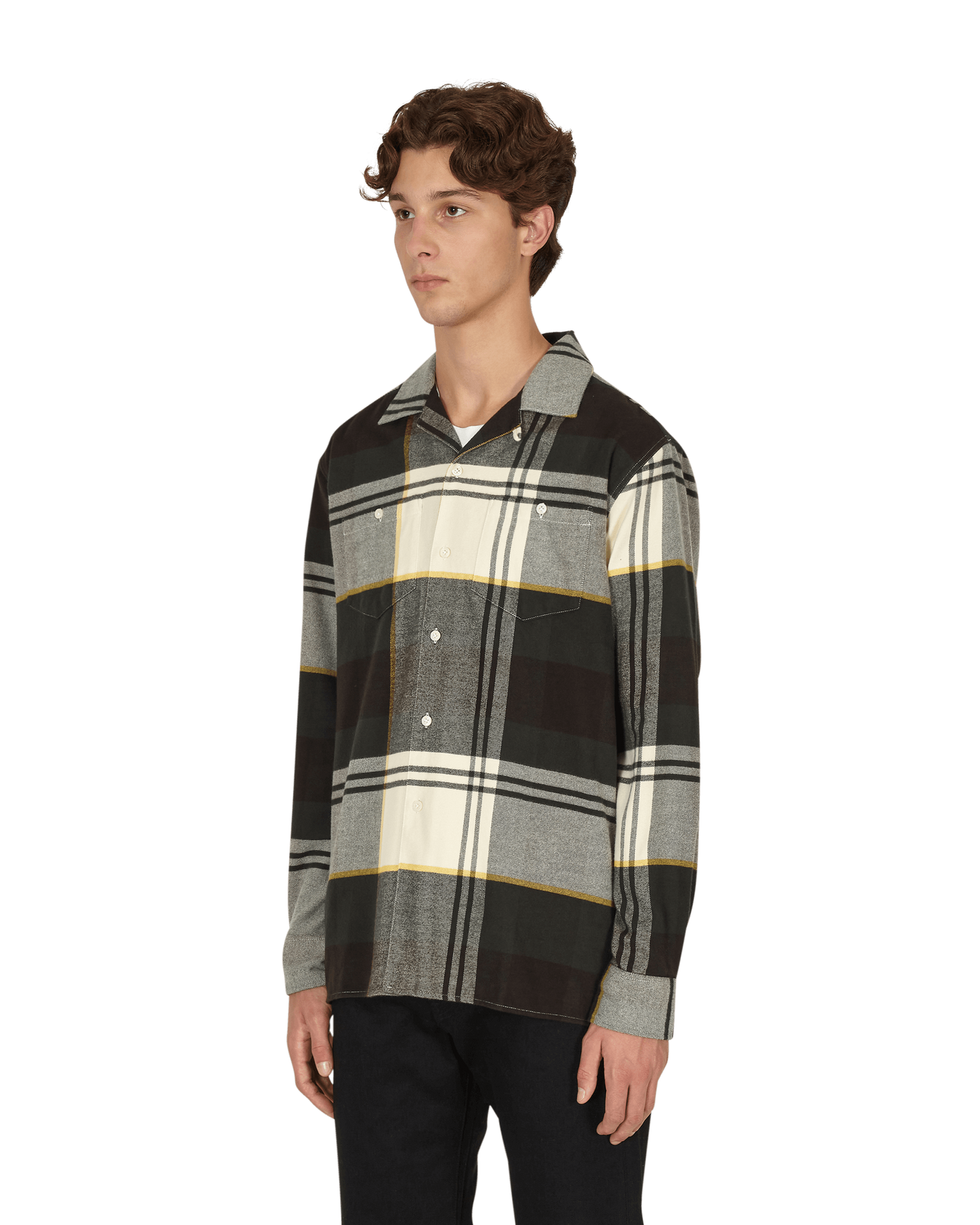 Noah Plaid Lightweight Brown/Green/White Plaid Shirts Longsleeve S020FW21 BGW