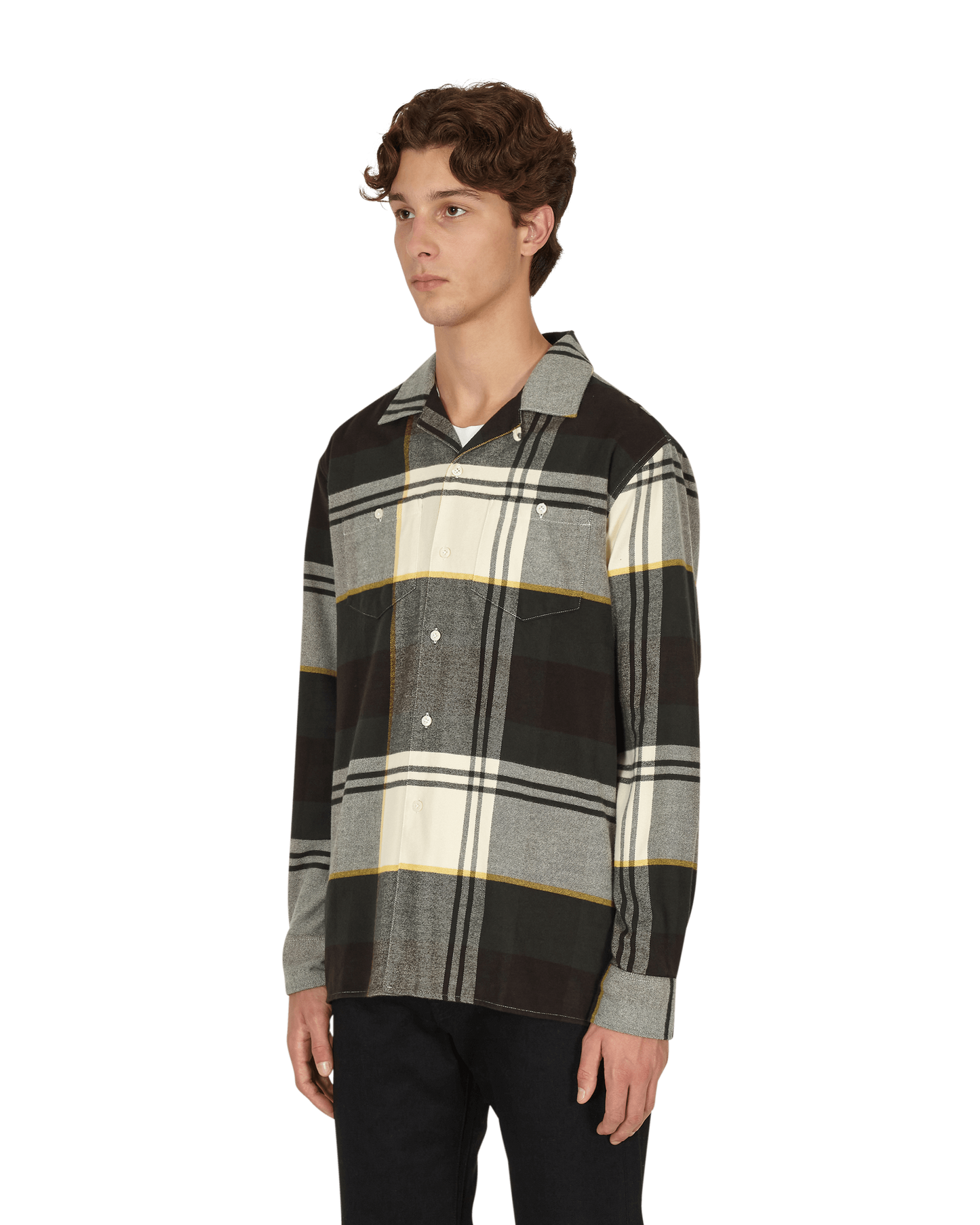 Noah Plaid Lightweight Brown/Green/White Plaid Shirts Longsleeve S020FW21 BGW
